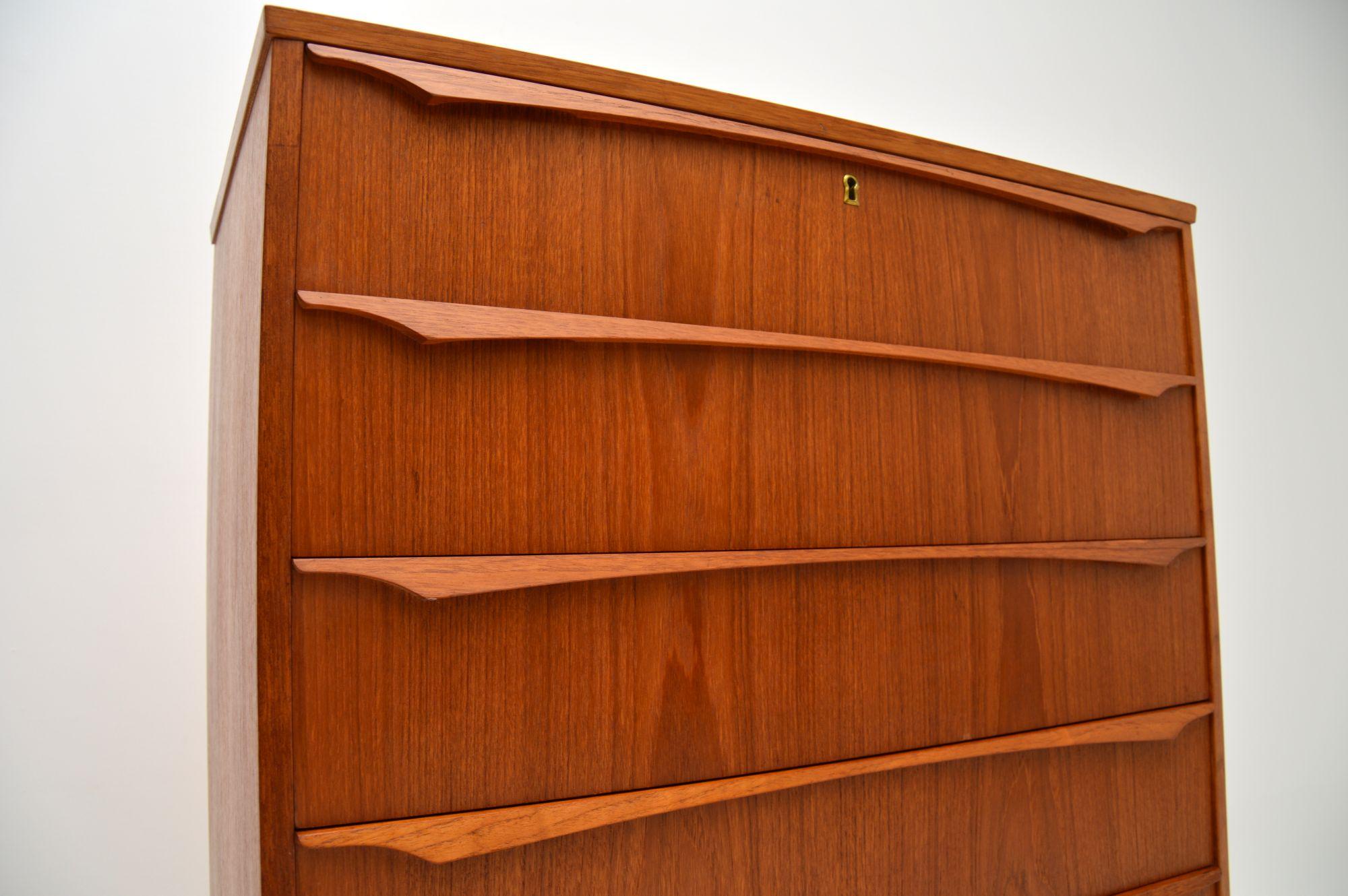 Danish Vintage Teak Chest of Drawers For Sale 3