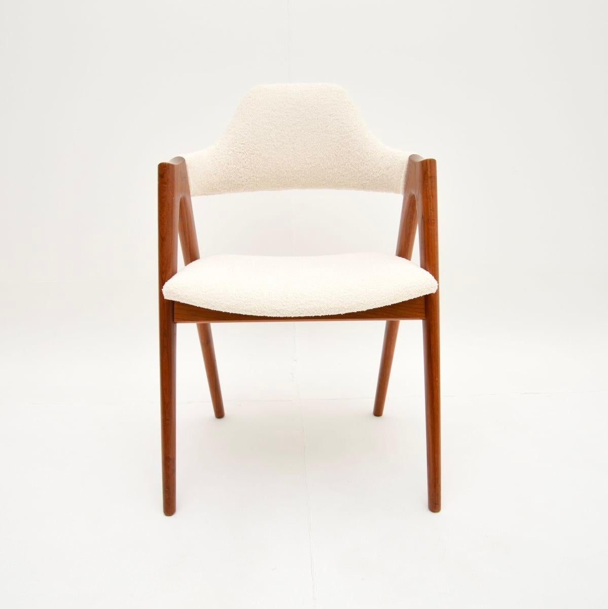 A stylish and extremely well made Danish vintage teak compass chair by Kai Kristiansen. This was recently imported from Denmark, it dates from the 1960’s.

The quality is outstanding, this is a beautiful and iconic design. It is called the compass
