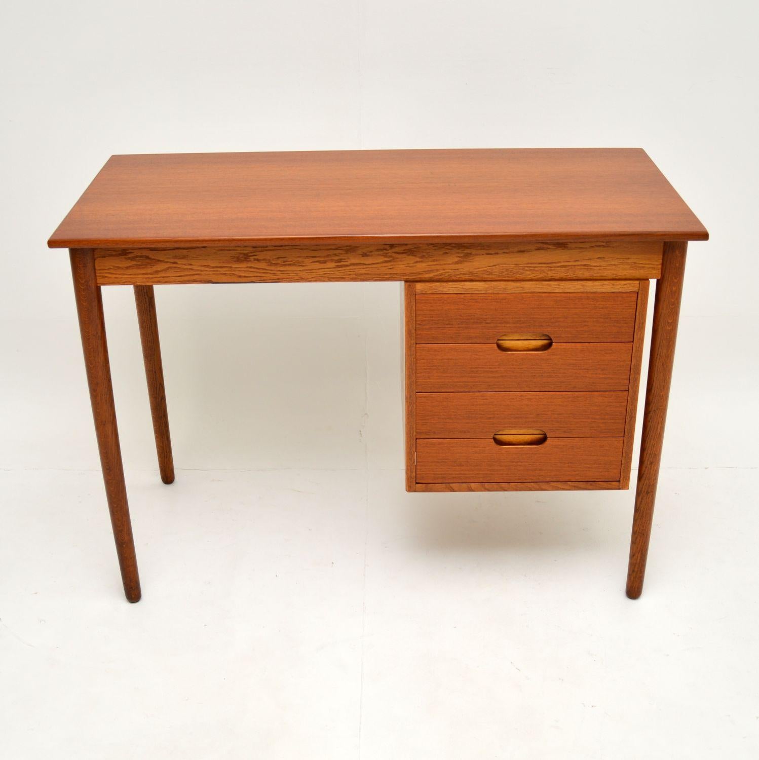 Mid-Century Modern Danish Vintage Teak Desk by Arne Hovmand-Olsen