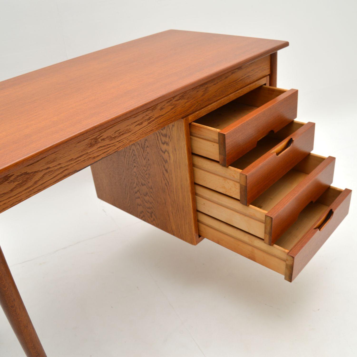 Danish Vintage Teak Desk by Arne Hovmand-Olsen 2