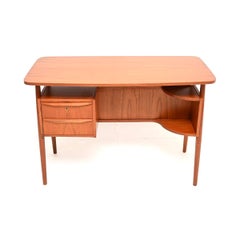 Danish Vintage Teak Desk by Gunnar Nielsen for Tibergaard