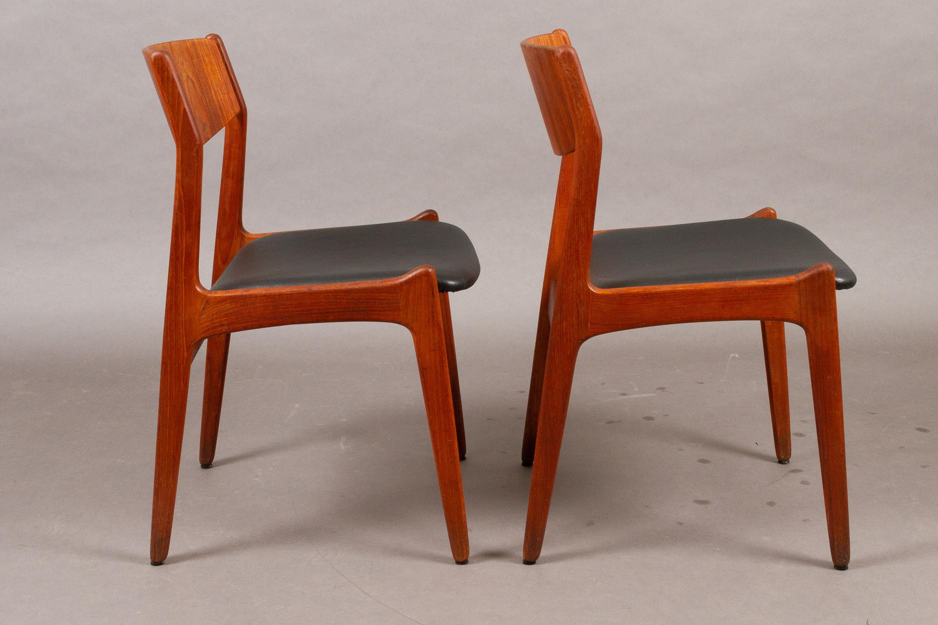 danish teak dining chairs