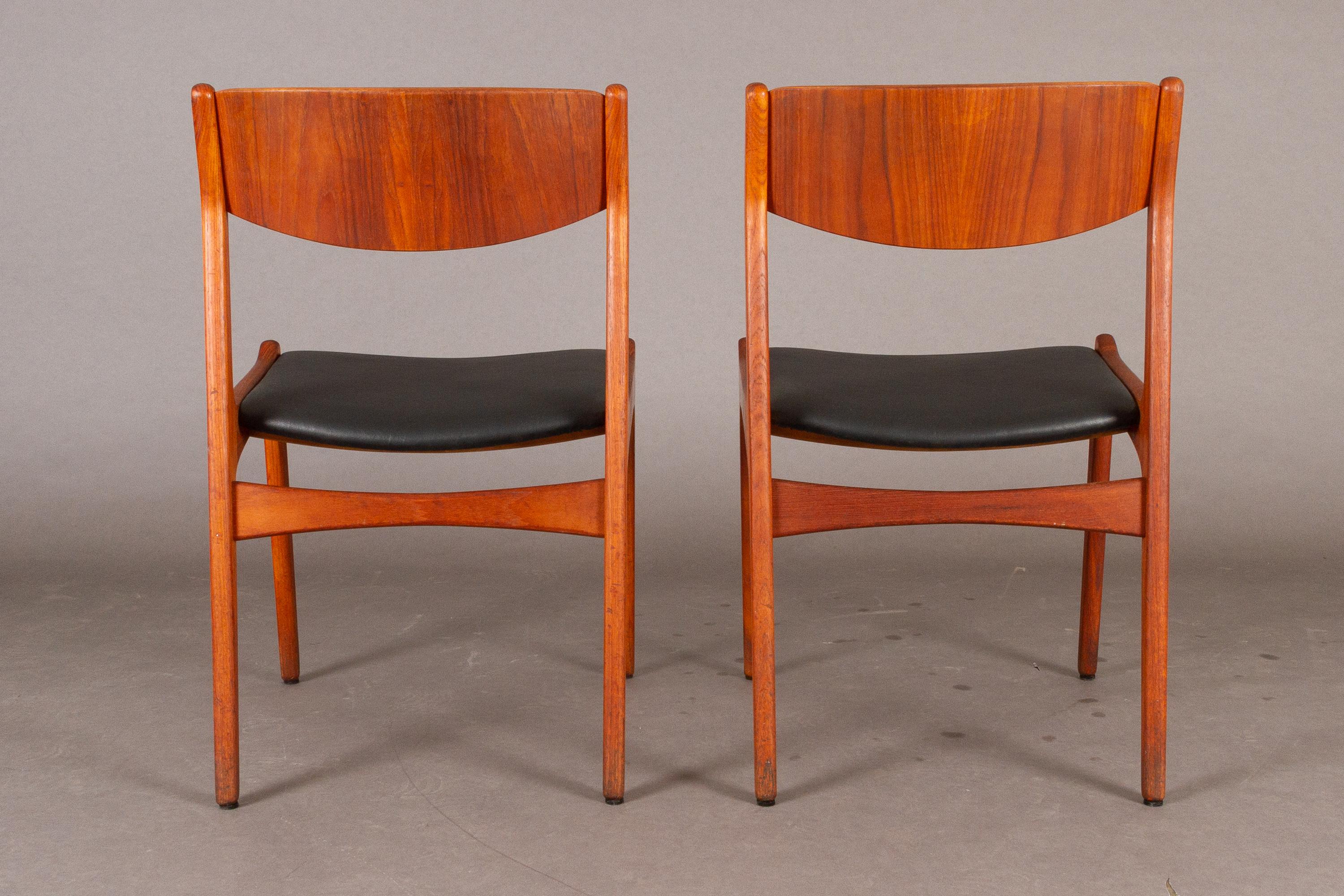 Scandinavian Modern Danish Vintage Teak Dining Chairs, 1960s, Set of 2