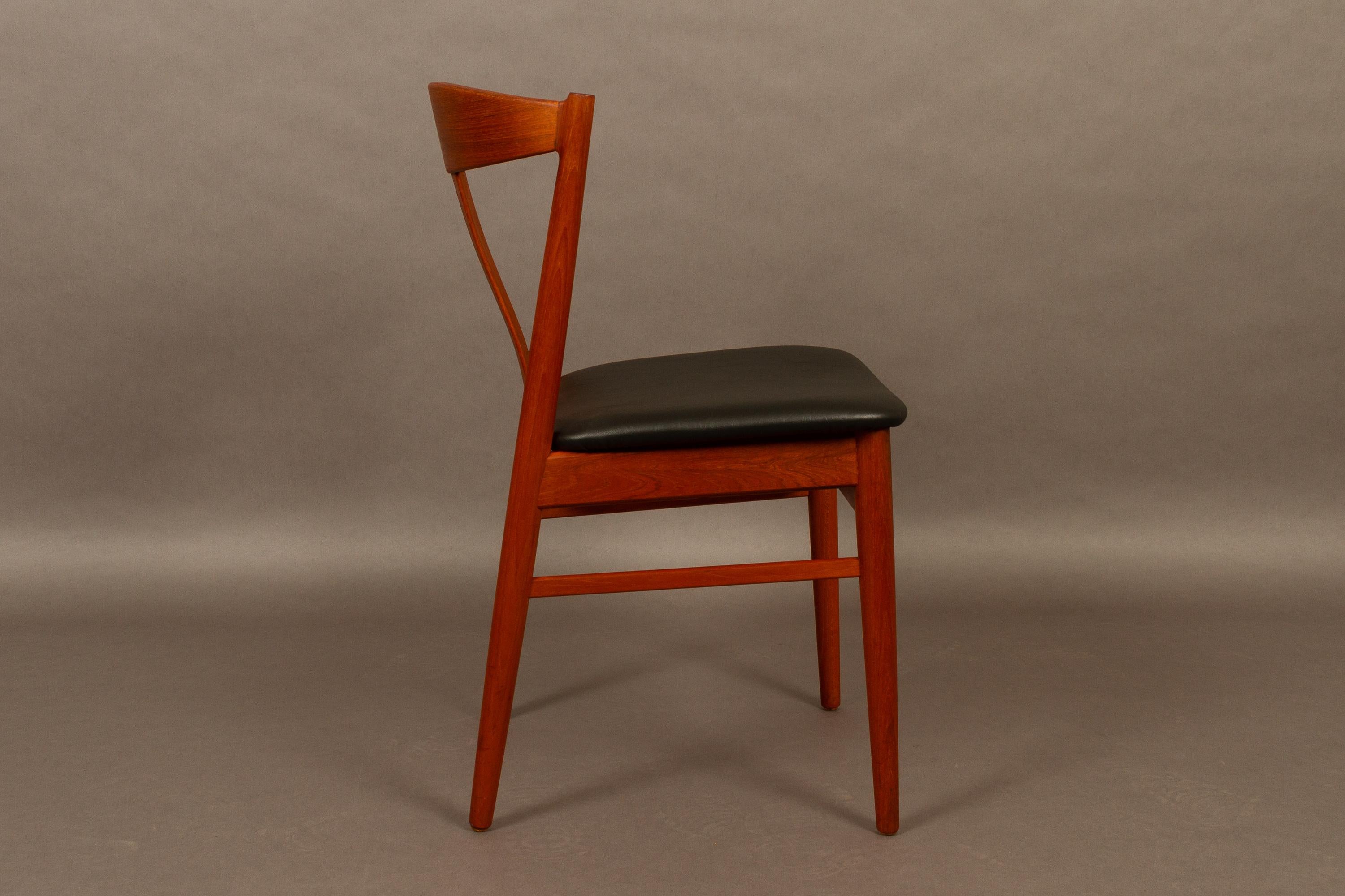 Danish Vintage Teak Dining Chairs Vejle Møbelfabrik 1960s Set of 6 6