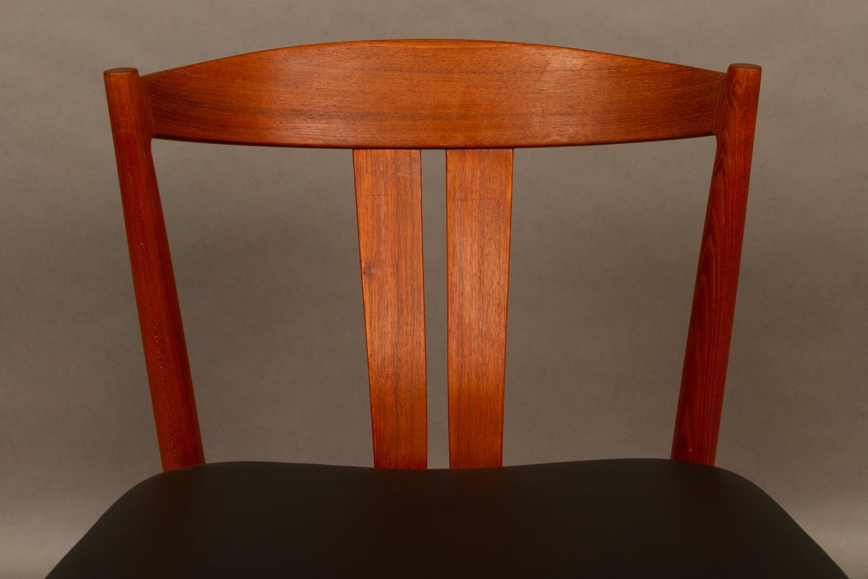 Danish Vintage Teak Dining Chairs Vejle Møbelfabrik 1960s Set of 6 8