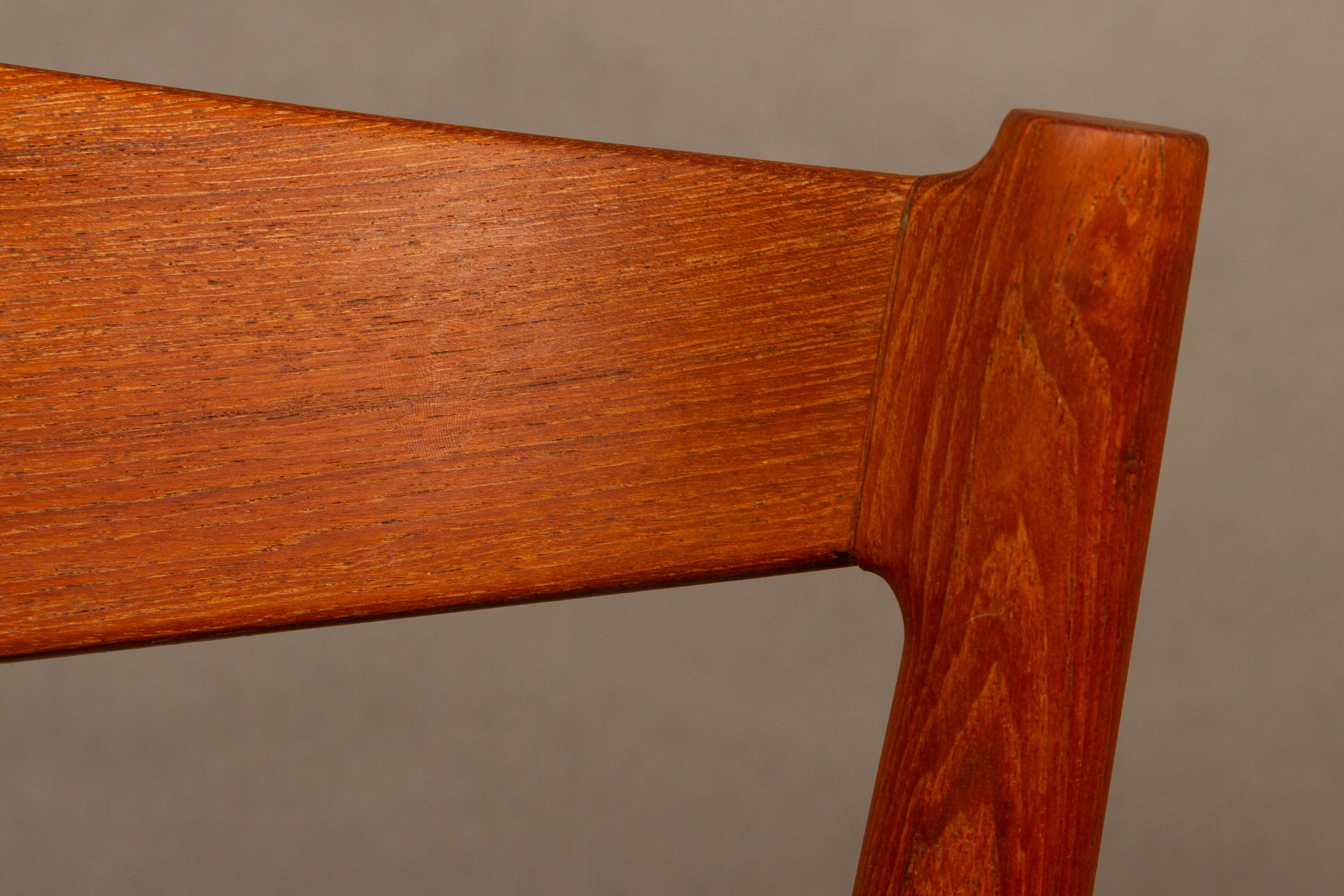 Danish Vintage Teak Dining Chairs Vejle Møbelfabrik 1960s Set of 6 9