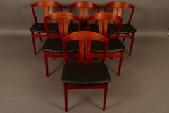 Danish Vintage Teak Dining Chairs Vejle Møbelfabrik 1960s Set of 6