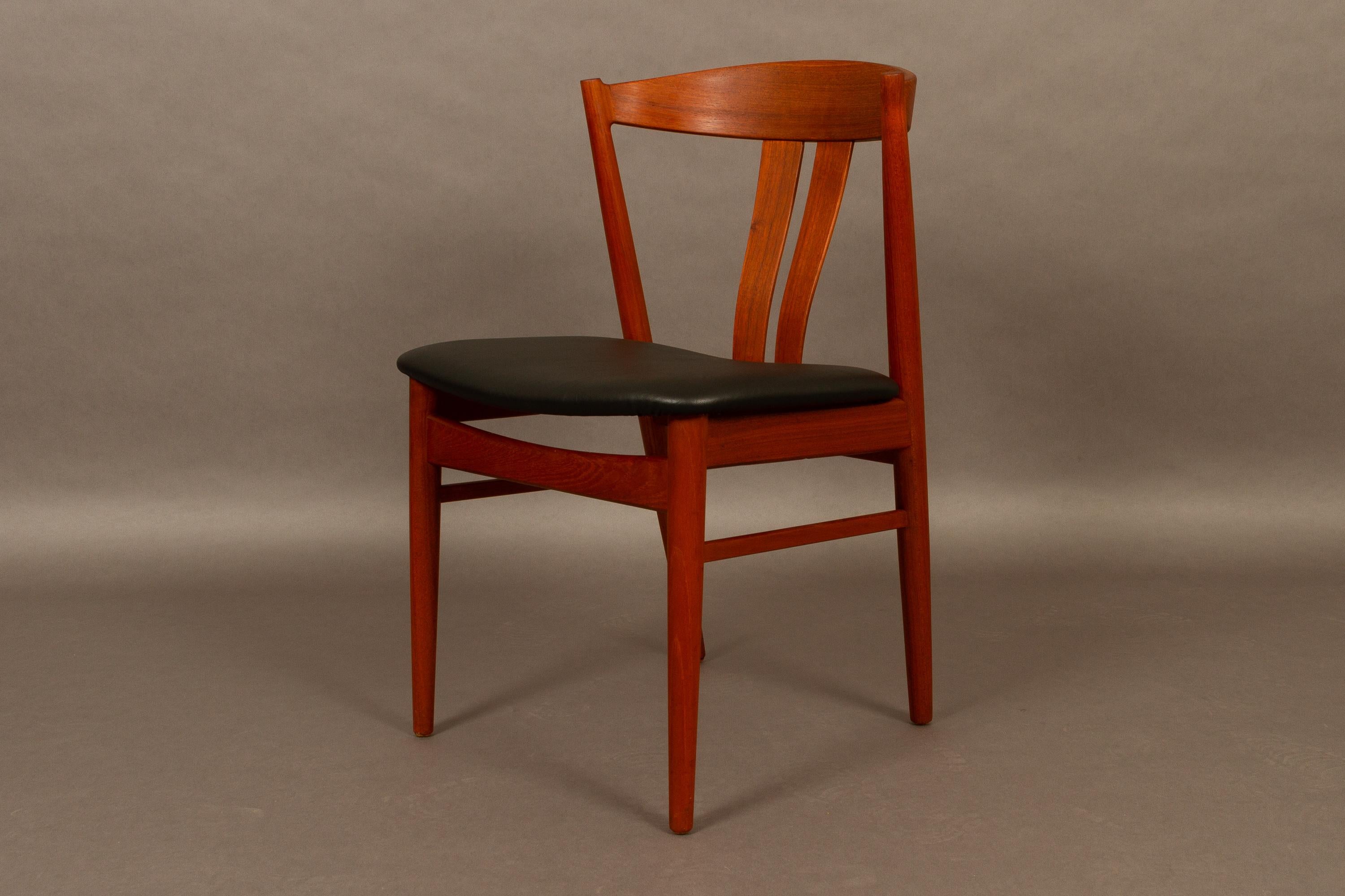 Danish Vintage Teak Dining Chairs Vejle Møbelfabrik 1960s Set of 6 1