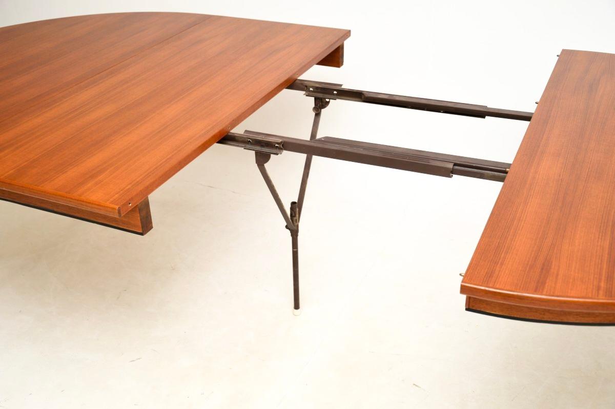 Danish Vintage Teak Extending Dining Table by Gunni Omann For Sale 5