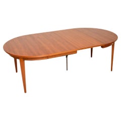 Danish Retro Teak Extending Dining Table by Gunni Omann