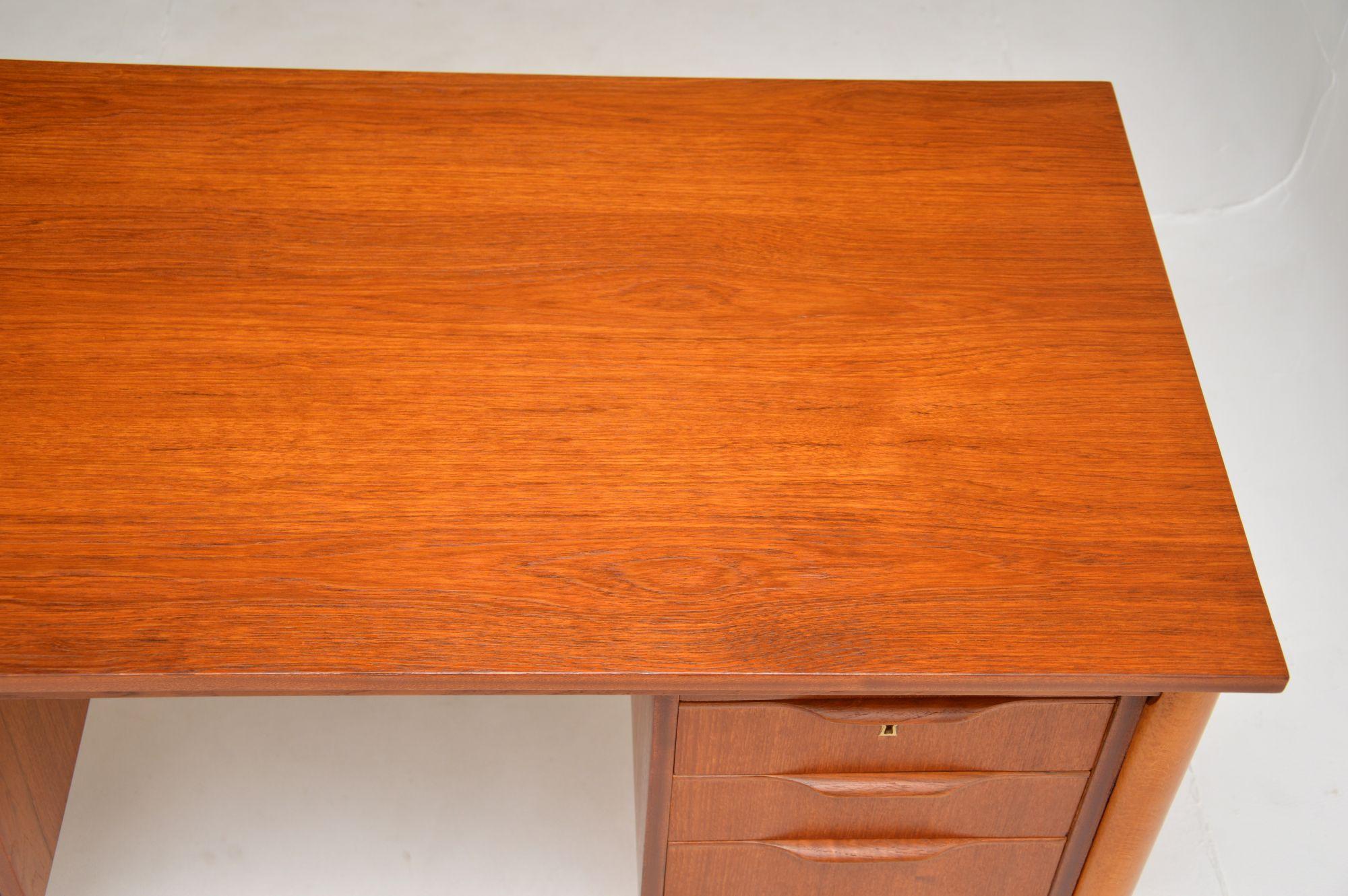 Danish Vintage Teak Pedestal Desk 3