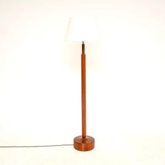 Danish Vintage Teak Rise and Fall Floor Lamp