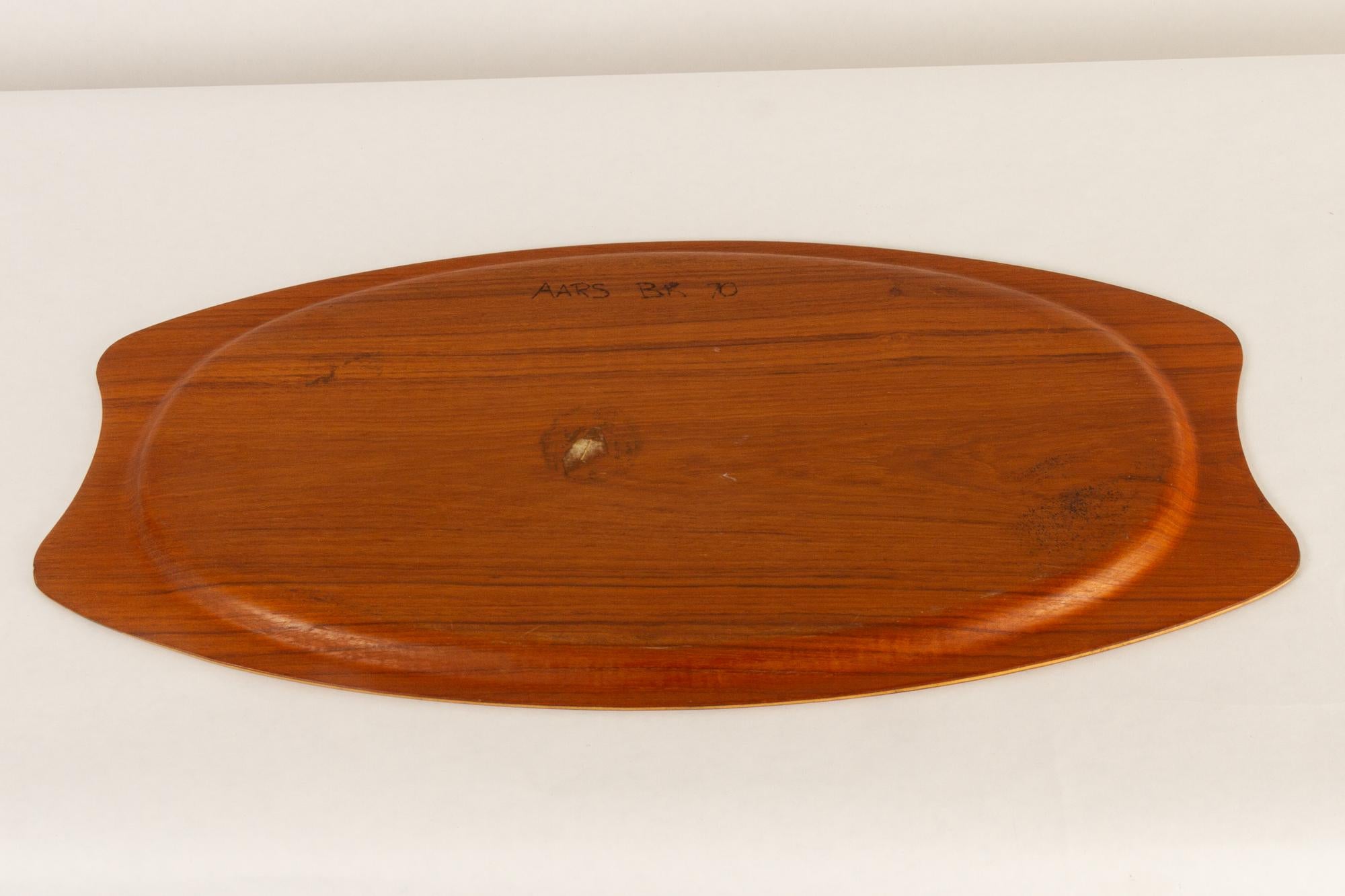 Danish Vintage Teak Serving Trays 1960s Set of 4 In Good Condition For Sale In Asaa, DK