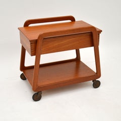 Danish Vintage Teak Sewing Table / Work Box