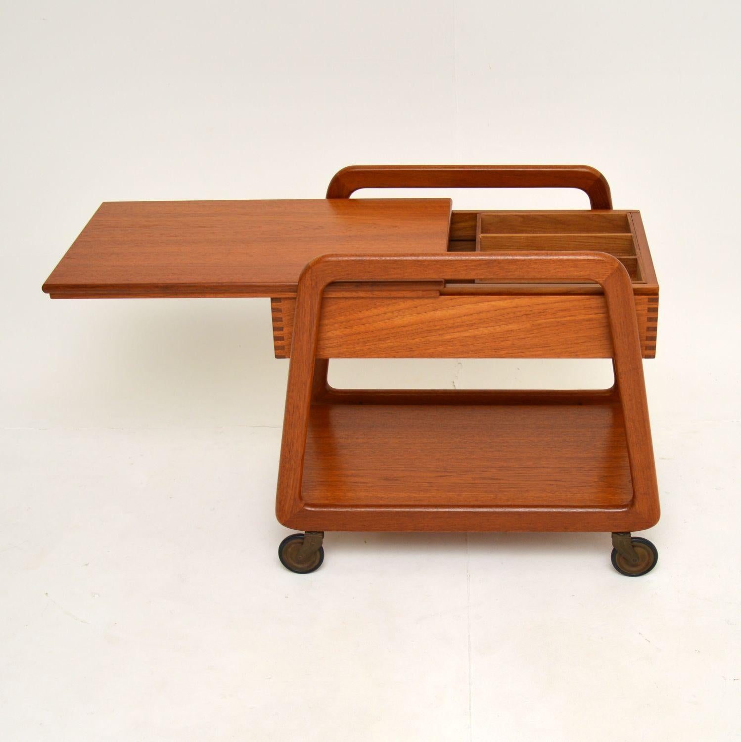 Danish Vintage Teak Sewing Table / Work Box In Good Condition In London, GB