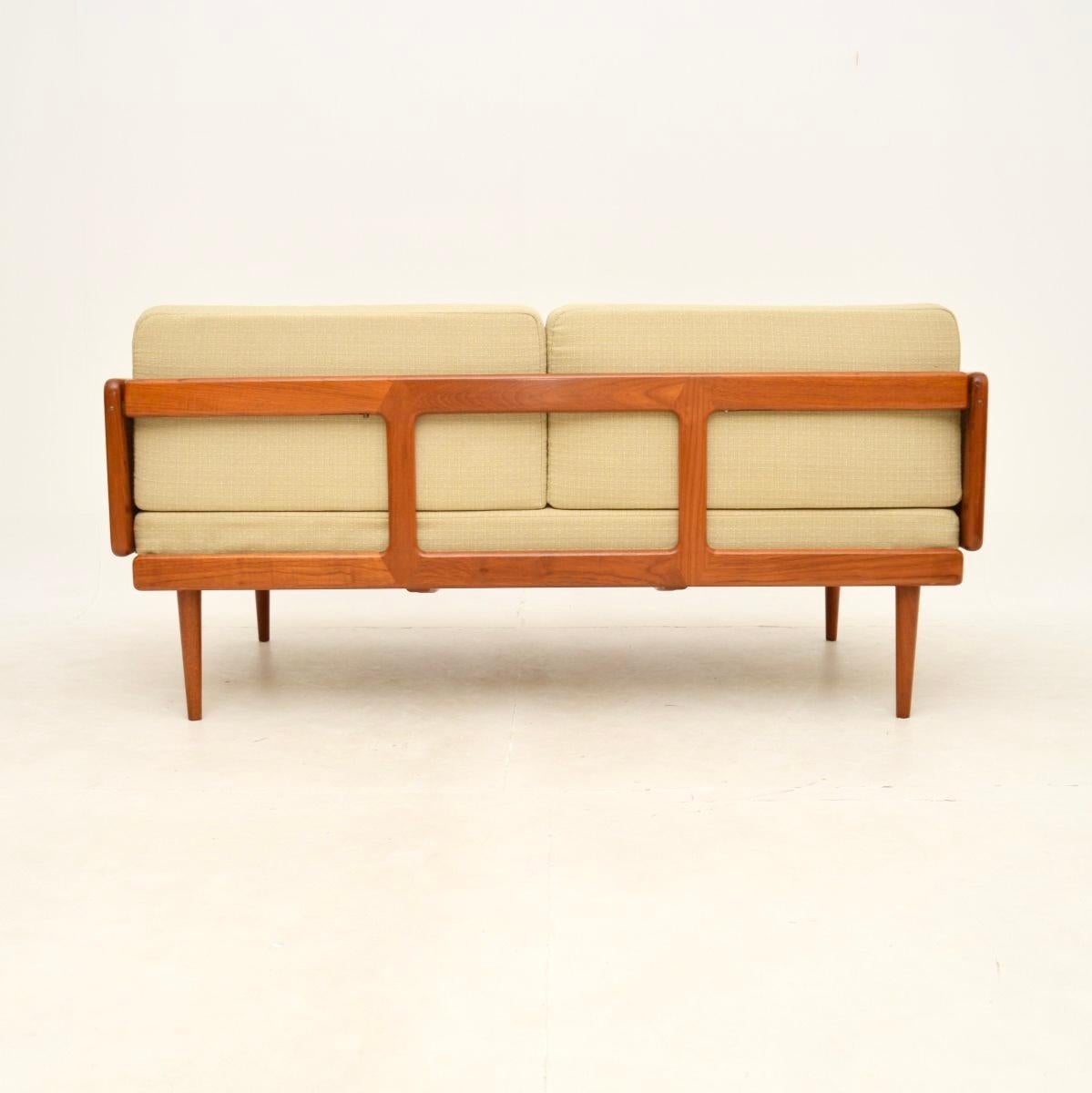 Fabric Danish Vintage Teak Sofa Bed by Peter Hvidt and Orla Mølgaard-Nielsen