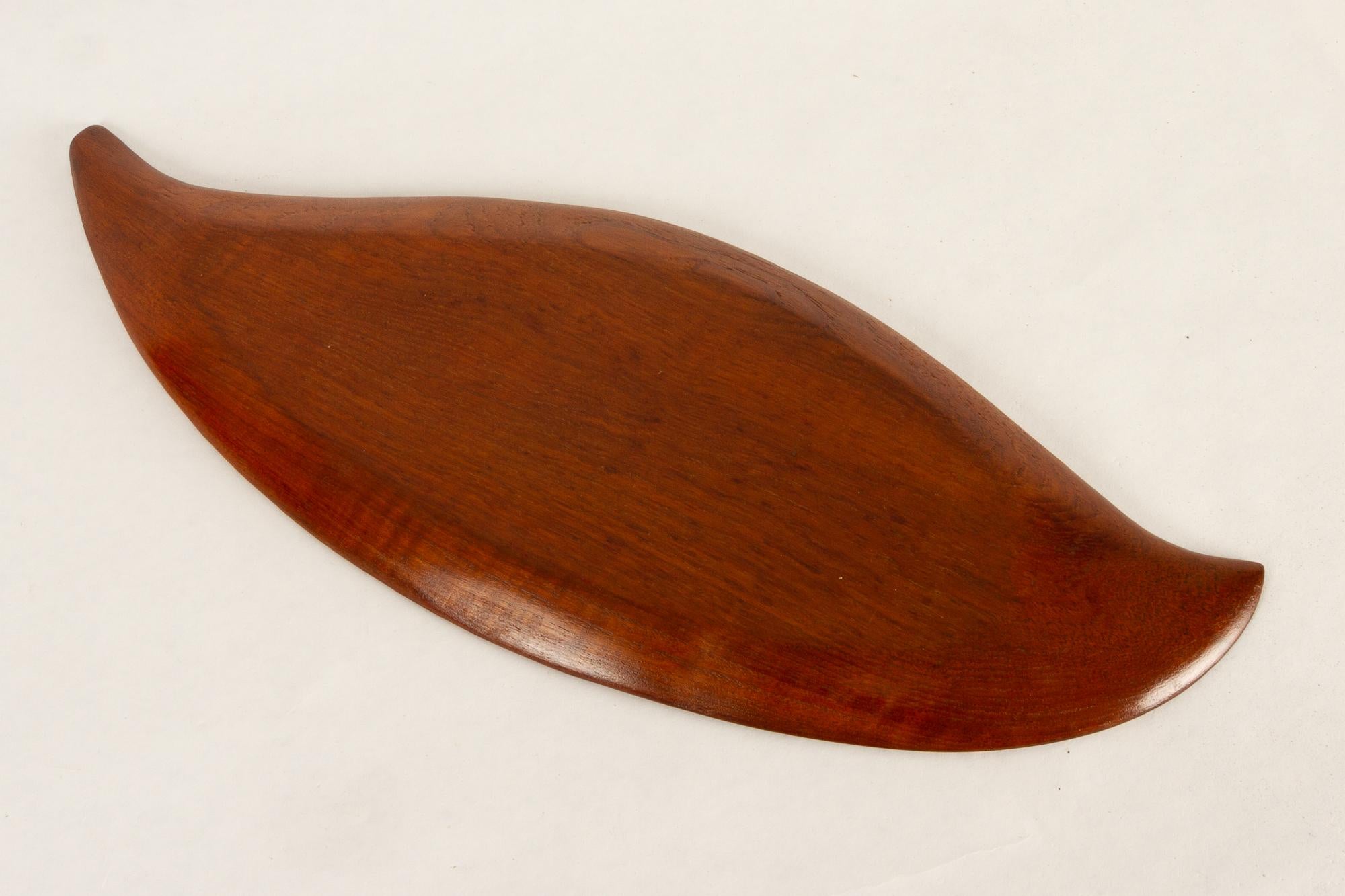 Danish Vintage Teak Tray, Plates and Bowl 1960s Set of 9 4