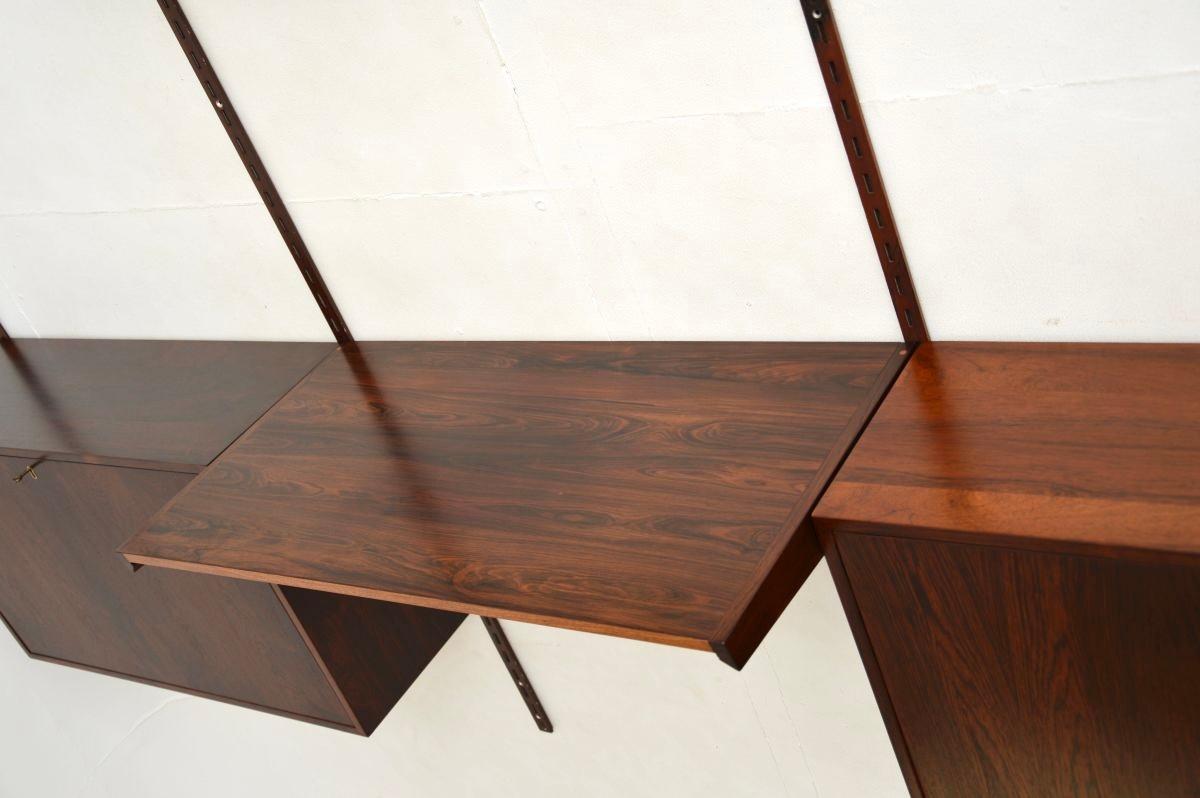 Metà XX secolo Danish Vintage Wall Mounting Shelving System by Kai Kristiansen in vendita