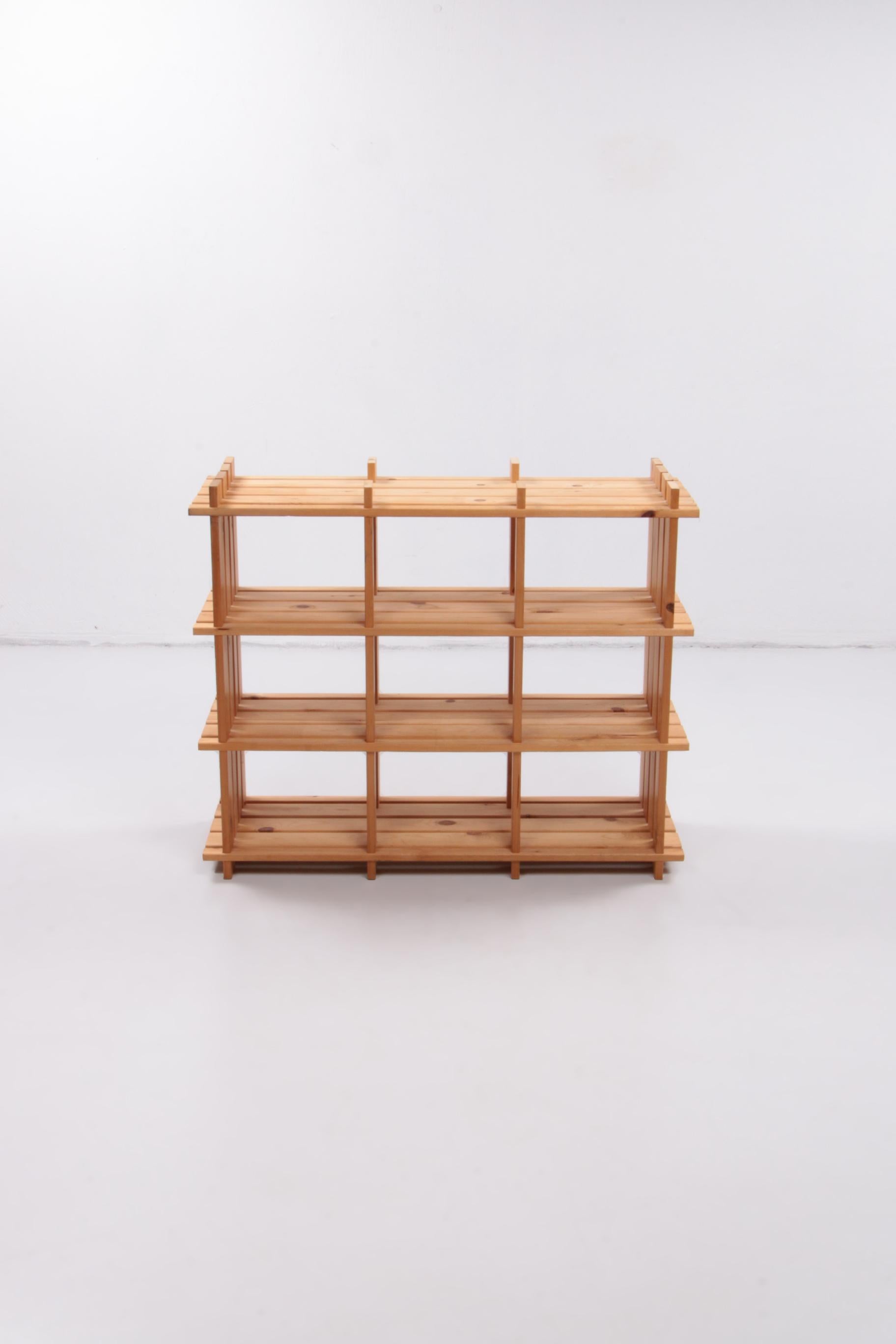 Mid-20th Century Danish Vintage Wall Unit Made of Wood, 1960s For Sale