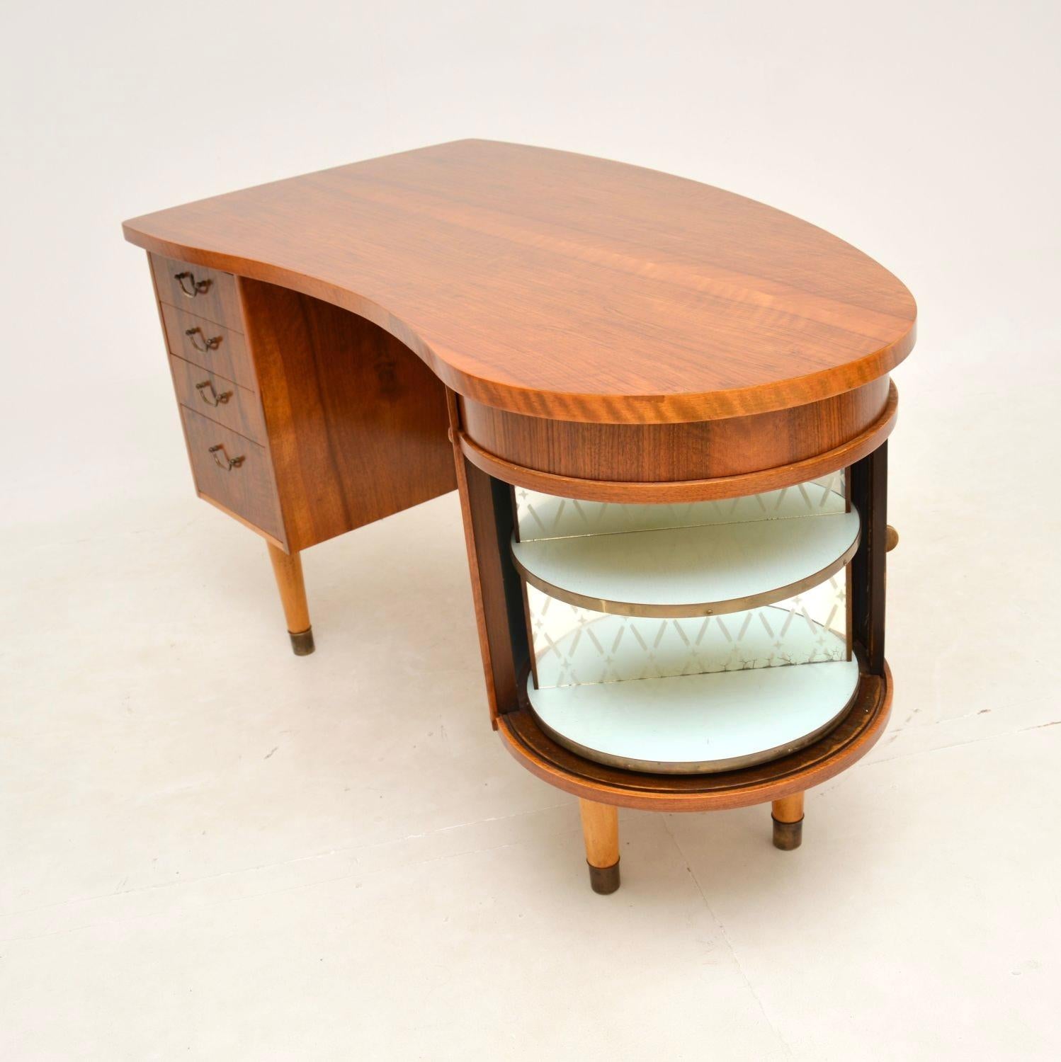 Danish Vintage Walnut Desk by Kai Kristiansen For Sale 1