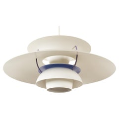 Danish Vintage White Ceiling Pendant PH5 by Poul Henningsen, 1970s