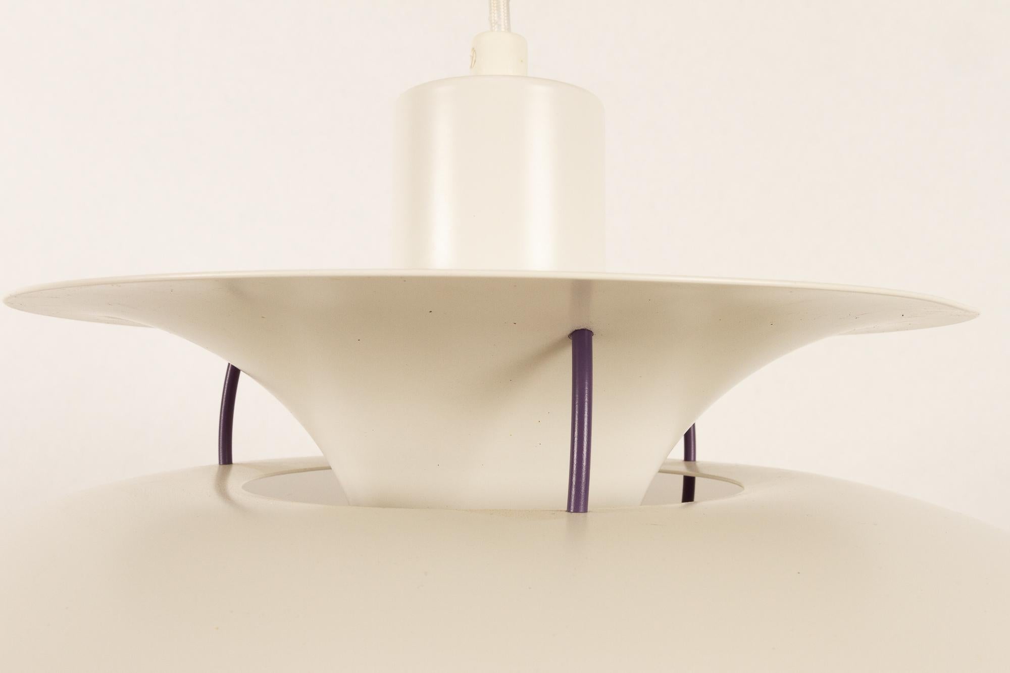 Danish Vintage White Ceiling Pendant PH5 by Poul Henningsen 1990s 4