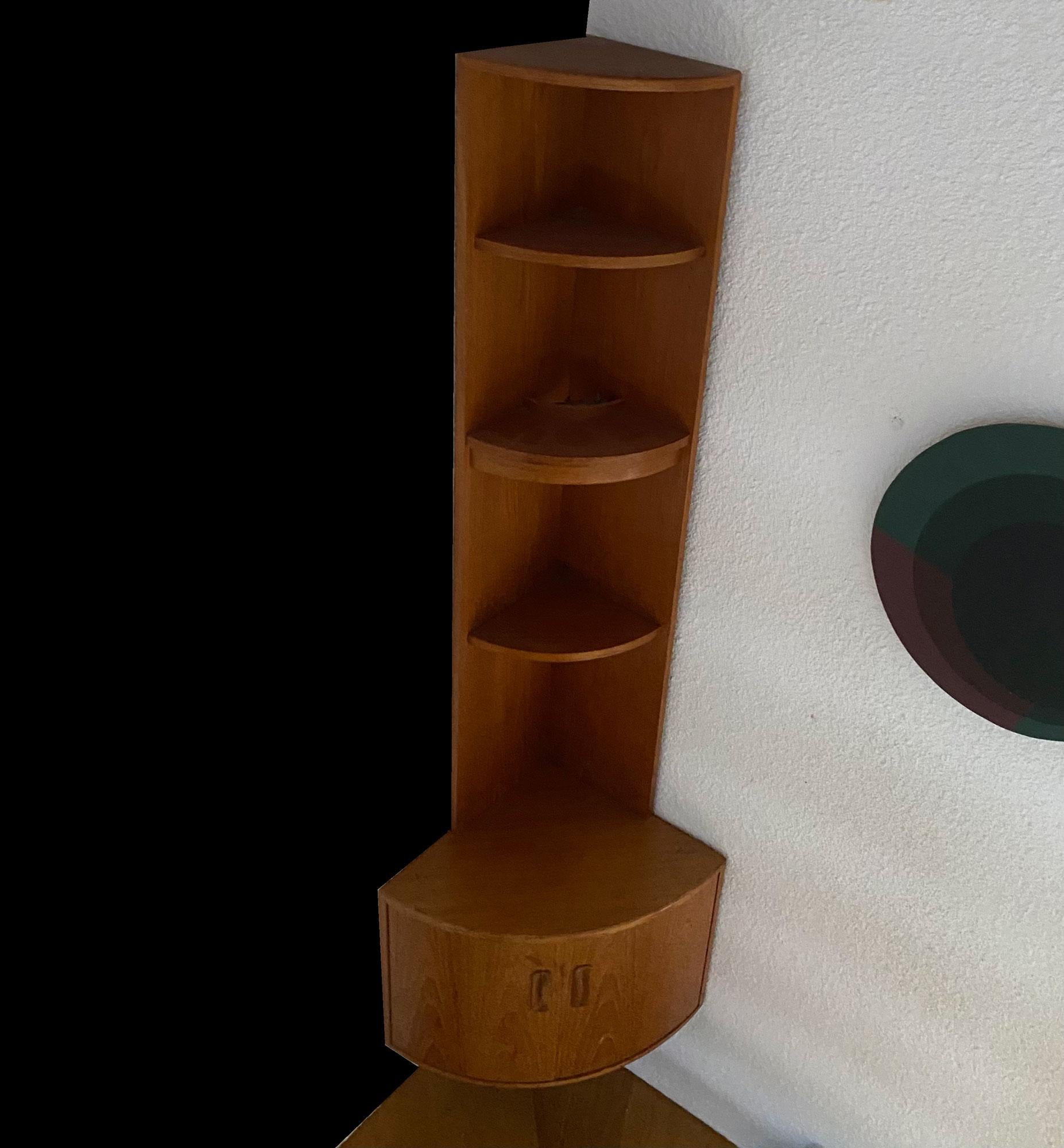Teck Armoire d'angle danoise en teck 1960 en vente