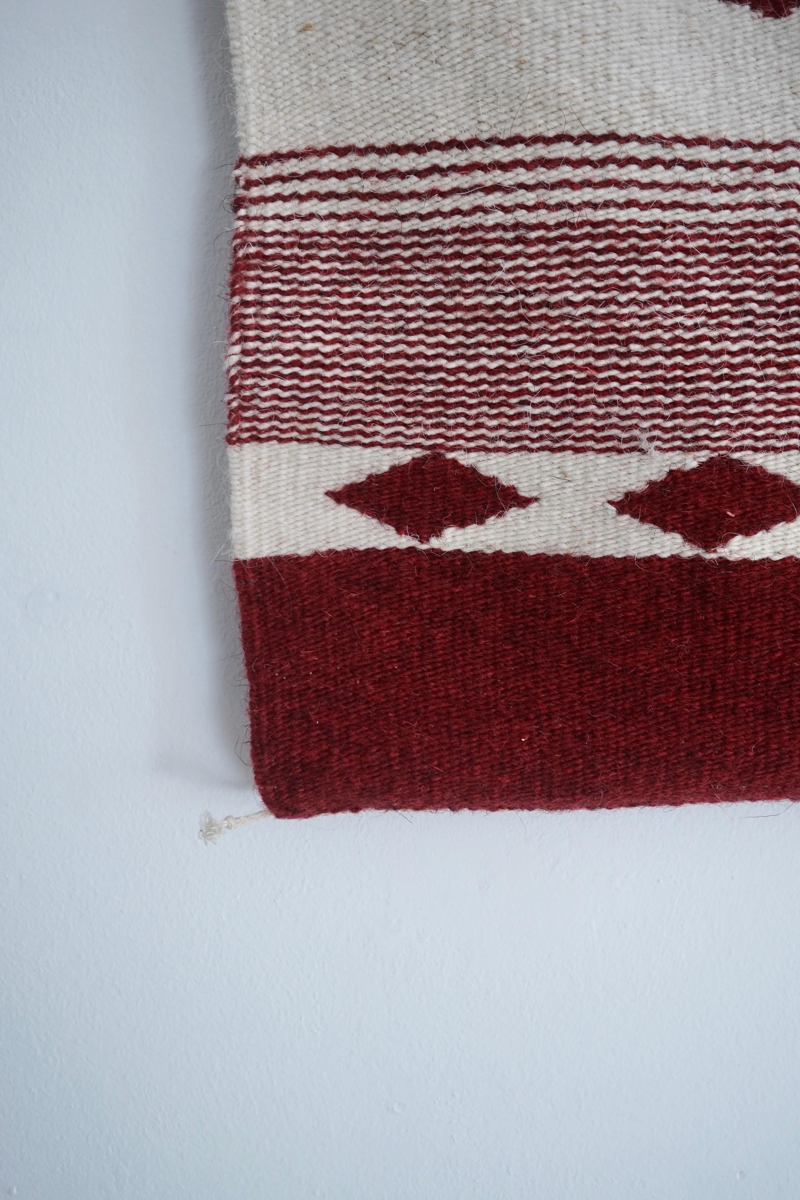 Hand-Woven Danish Wall Hanging Flat Weave from the Vibeke Klint School For Sale