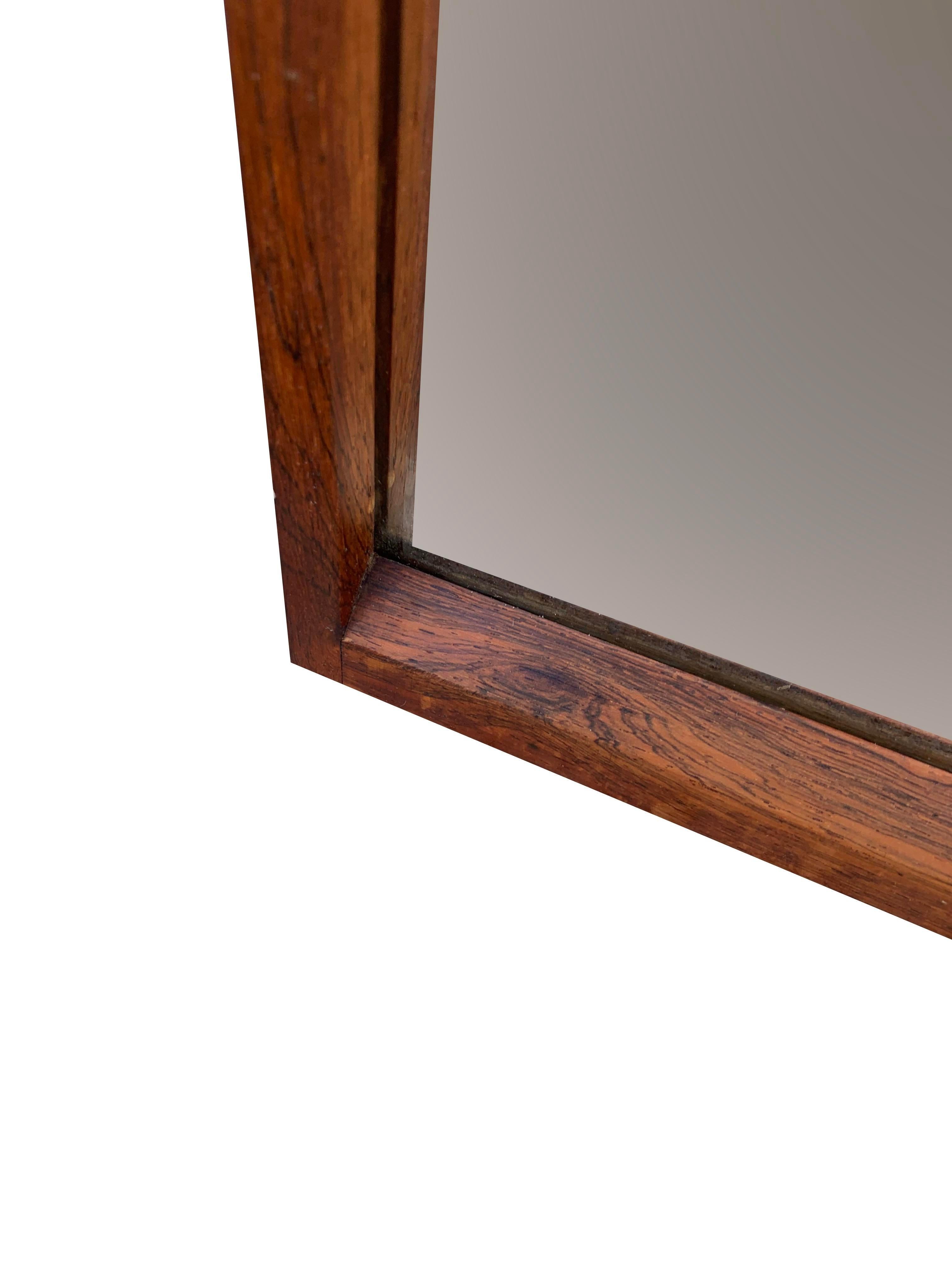 Mid-Century Modern Danish Wall Mirror Mid Century Modern by Aksel Kjersgaard for Odder Møbler Teak For Sale