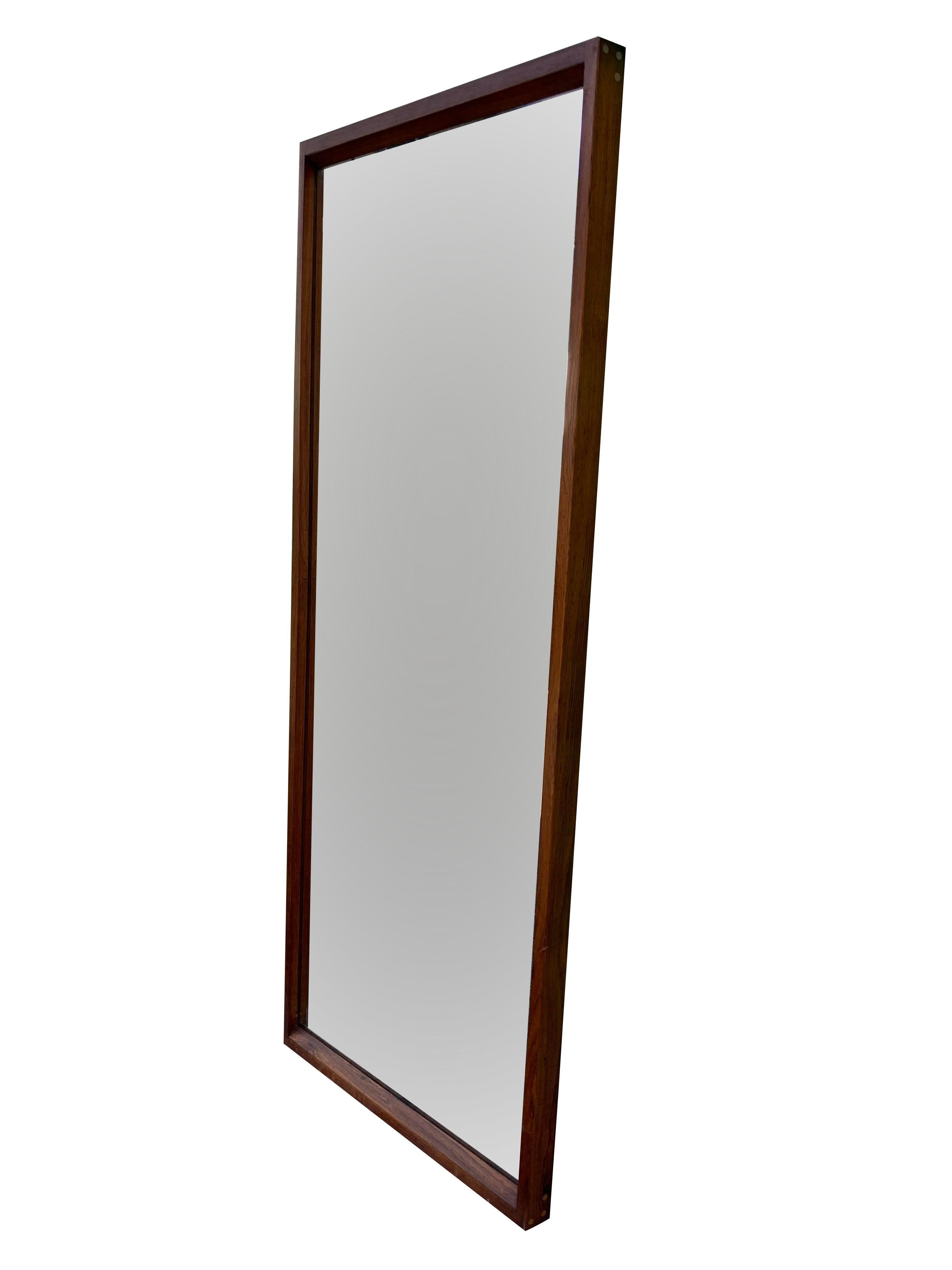 Mid-20th Century Danish Wall Mirror Mid Century Modern by Aksel Kjersgaard for Odder Møbler Teak For Sale