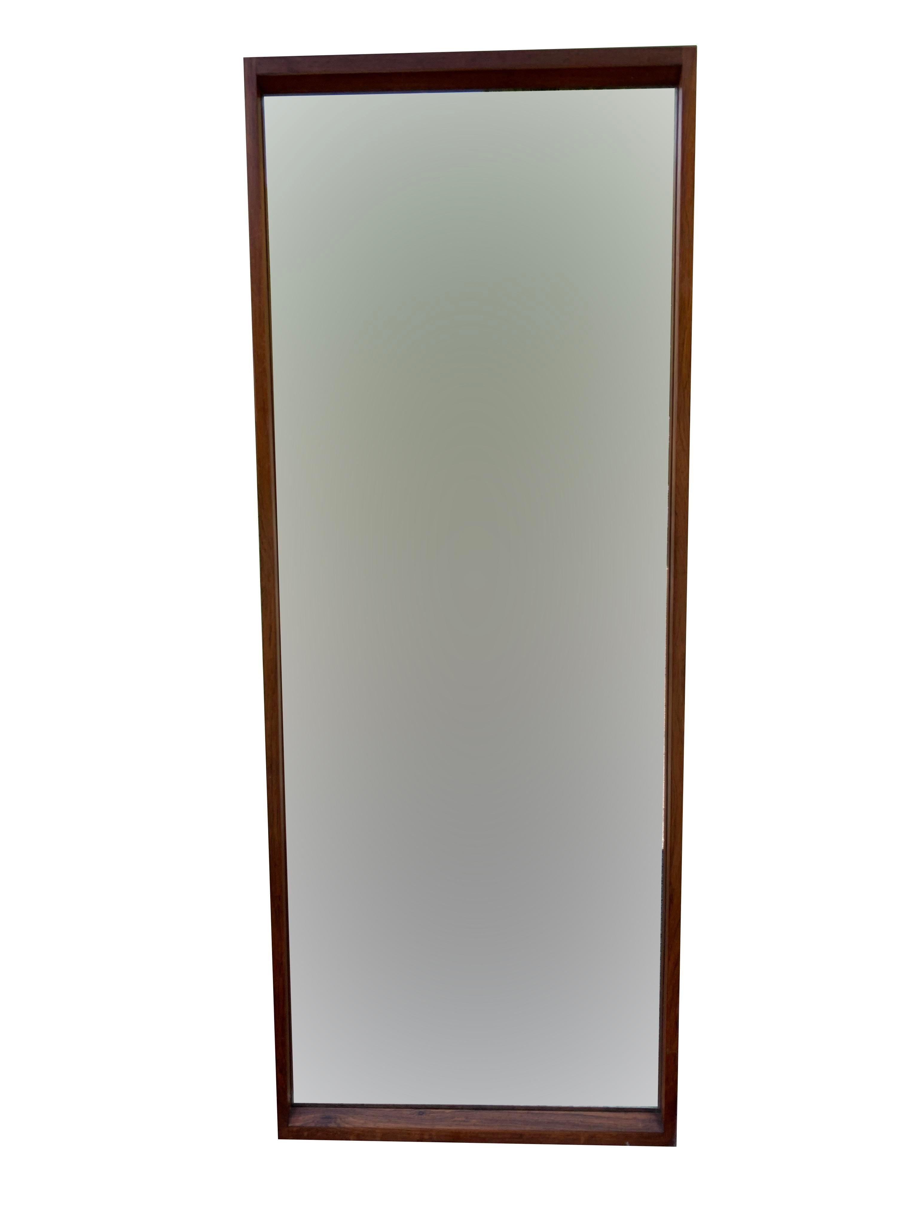 Danish Wall Mirror Mid Century Modern by Aksel Kjersgaard for Odder Møbler Teak For Sale 2