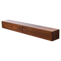 Danish wall mounted rosewood sideboard, Denmark In the style of Kofod Larsen no1