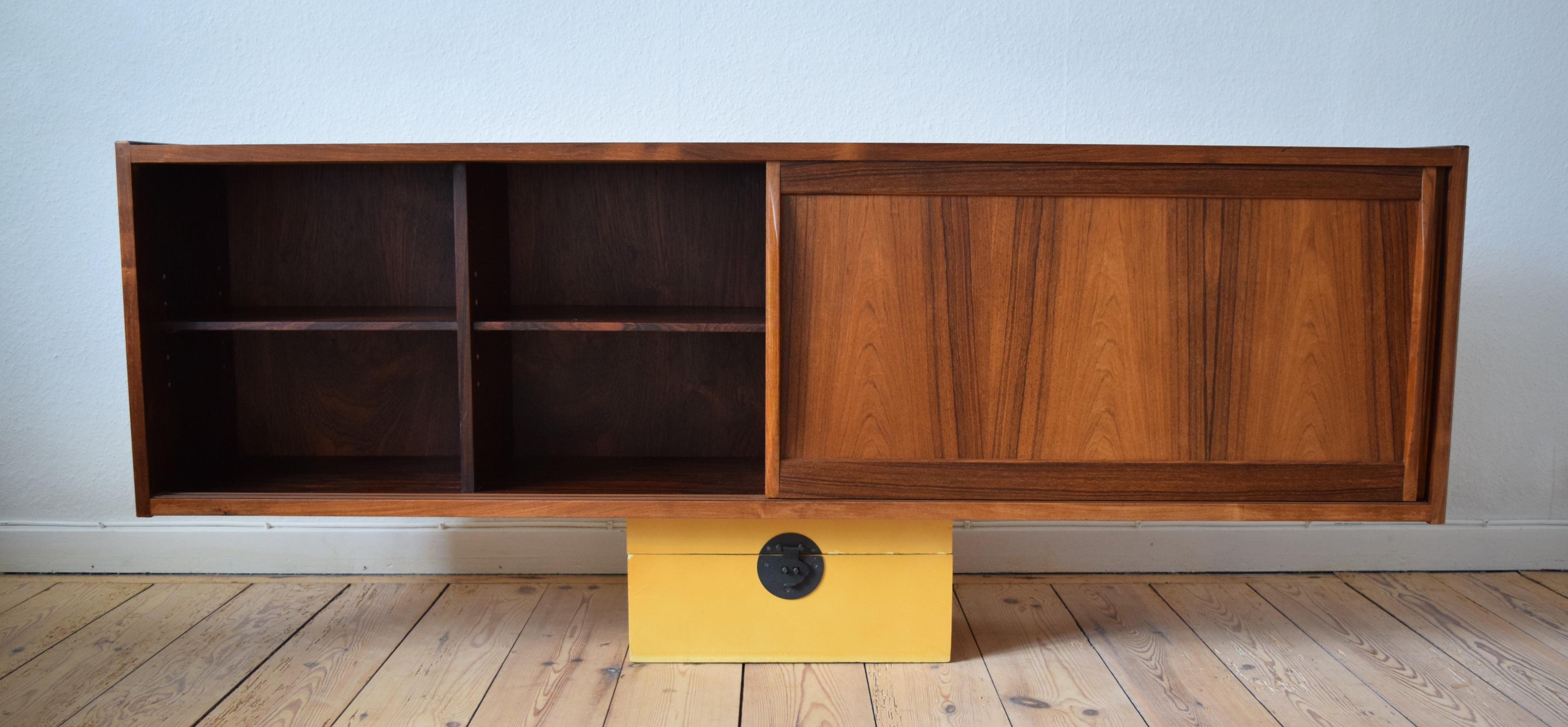 Mid-Century Modern Danish Wall-Mounted Rosewood Sideboard, Erling Torvits, 1960s
