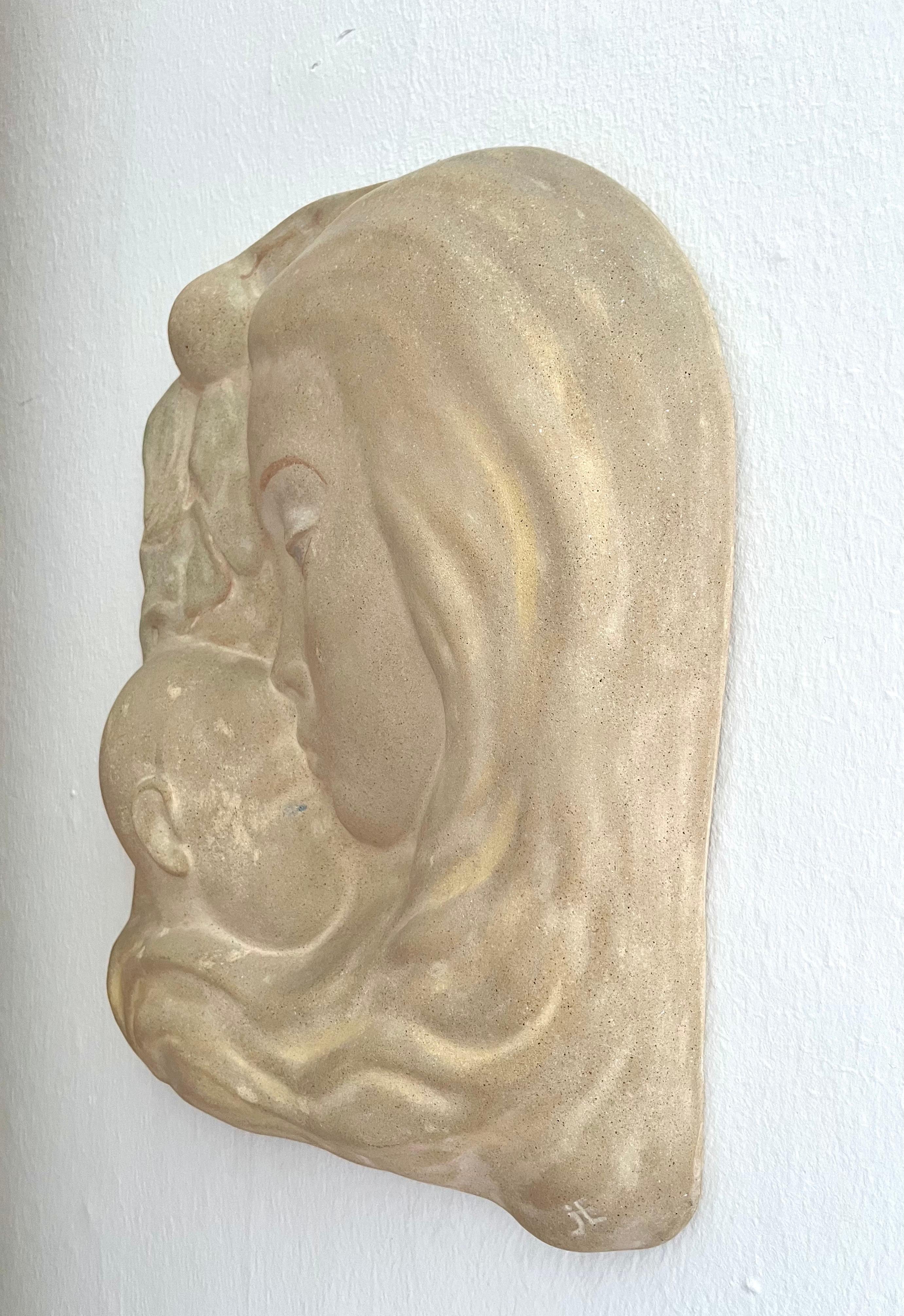 Fait main Relief mural danois en plâtre de Niels Jakob Eriksen, Illums Bolighus, années 1930 en vente