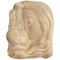 Danish Wall Relief in Plaster by Niels Jakob Eriksen, Illums Bolighus, 1930s