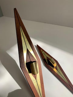 Set de bougeoirs pour appliques murales danoises