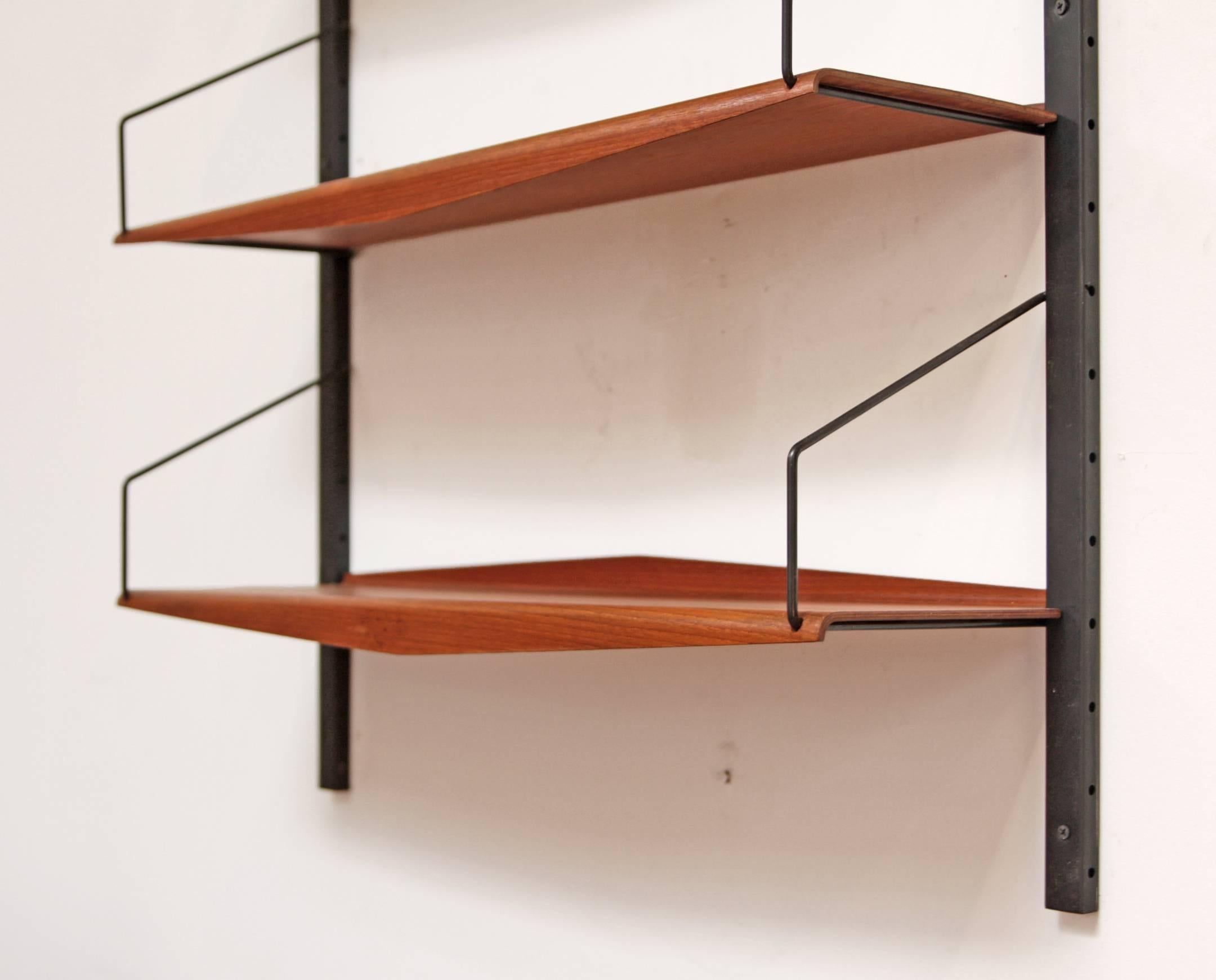 Mid-Century Modern Danish Wall Unit Teak Bookshelf