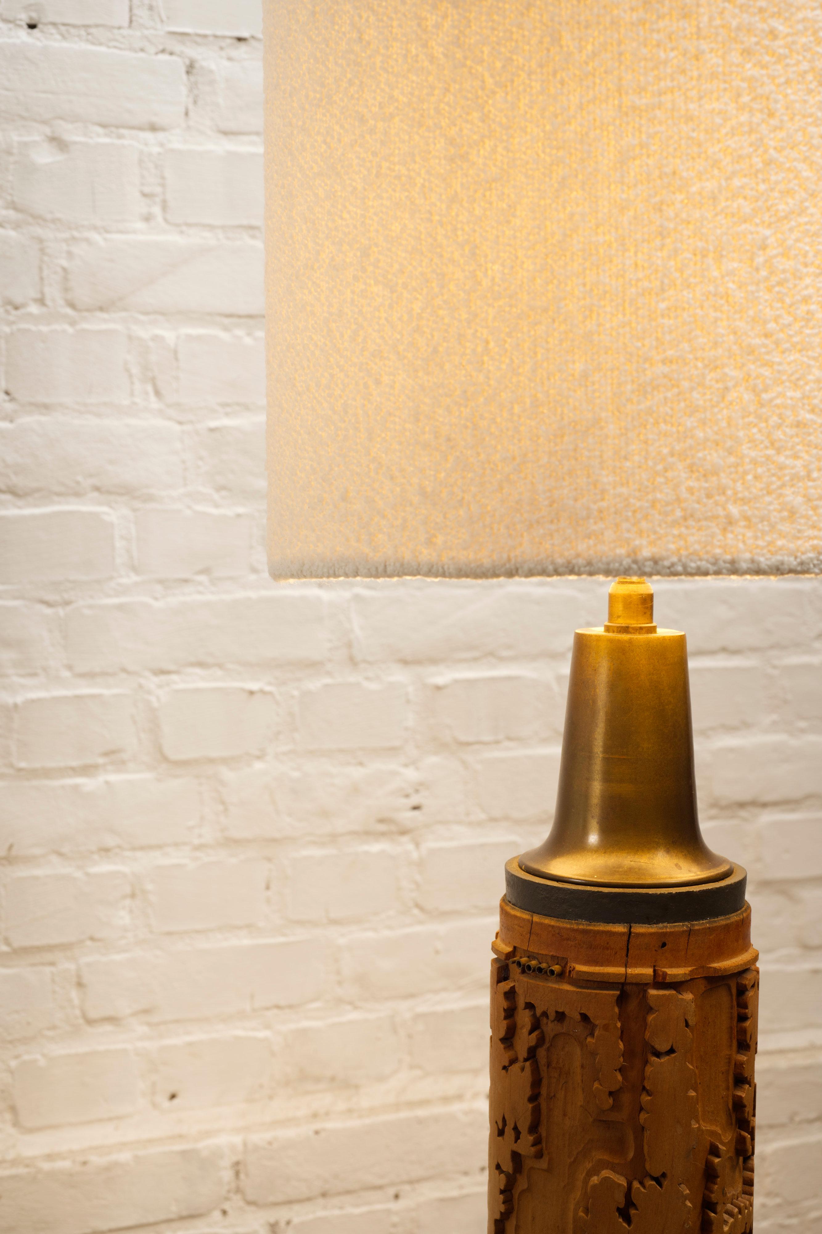 Lampadaire danois en rouleaux d'impression papier peint, années 1930 Bon état à Balen, BE
