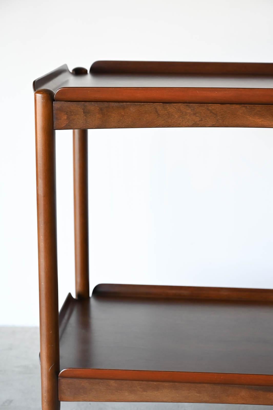 Danish Walnut Collapsible Bar or Service Cart with Removable Trays, ca. 1960 9