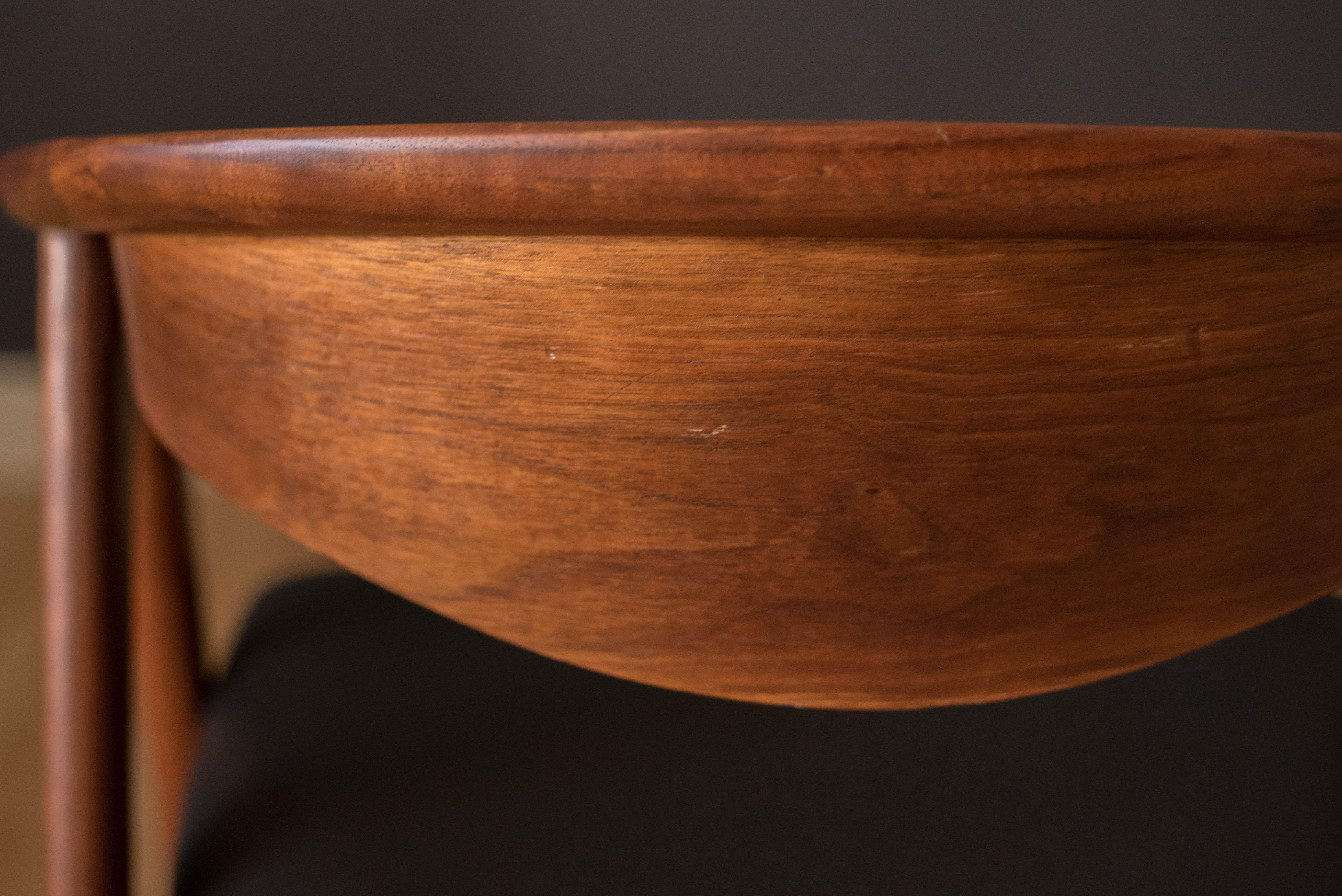 Danish Walnut Compass Dining Chair by Erik Kirkegaard 8