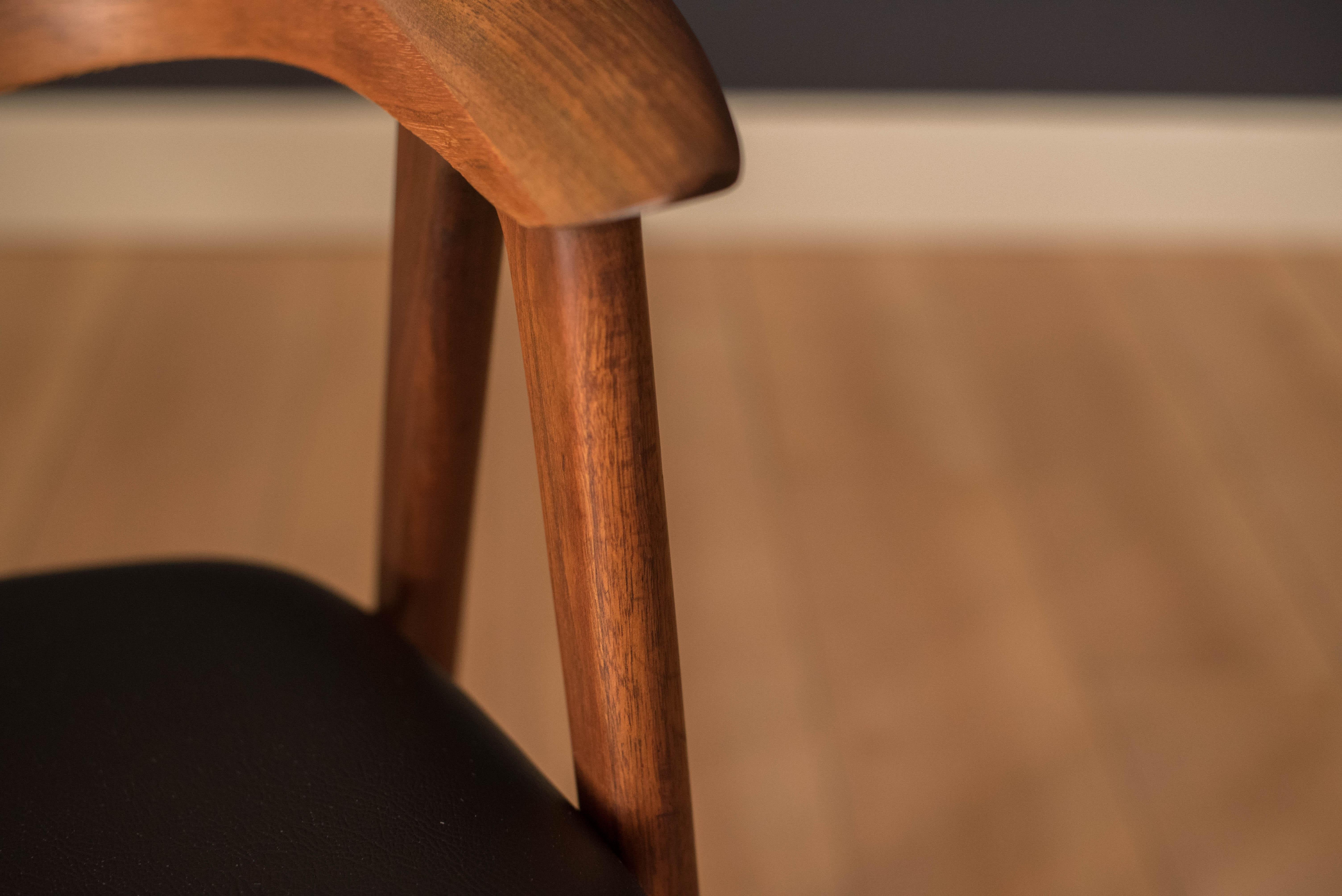 Danish Walnut Compass Dining Chair by Erik Kirkegaard 10