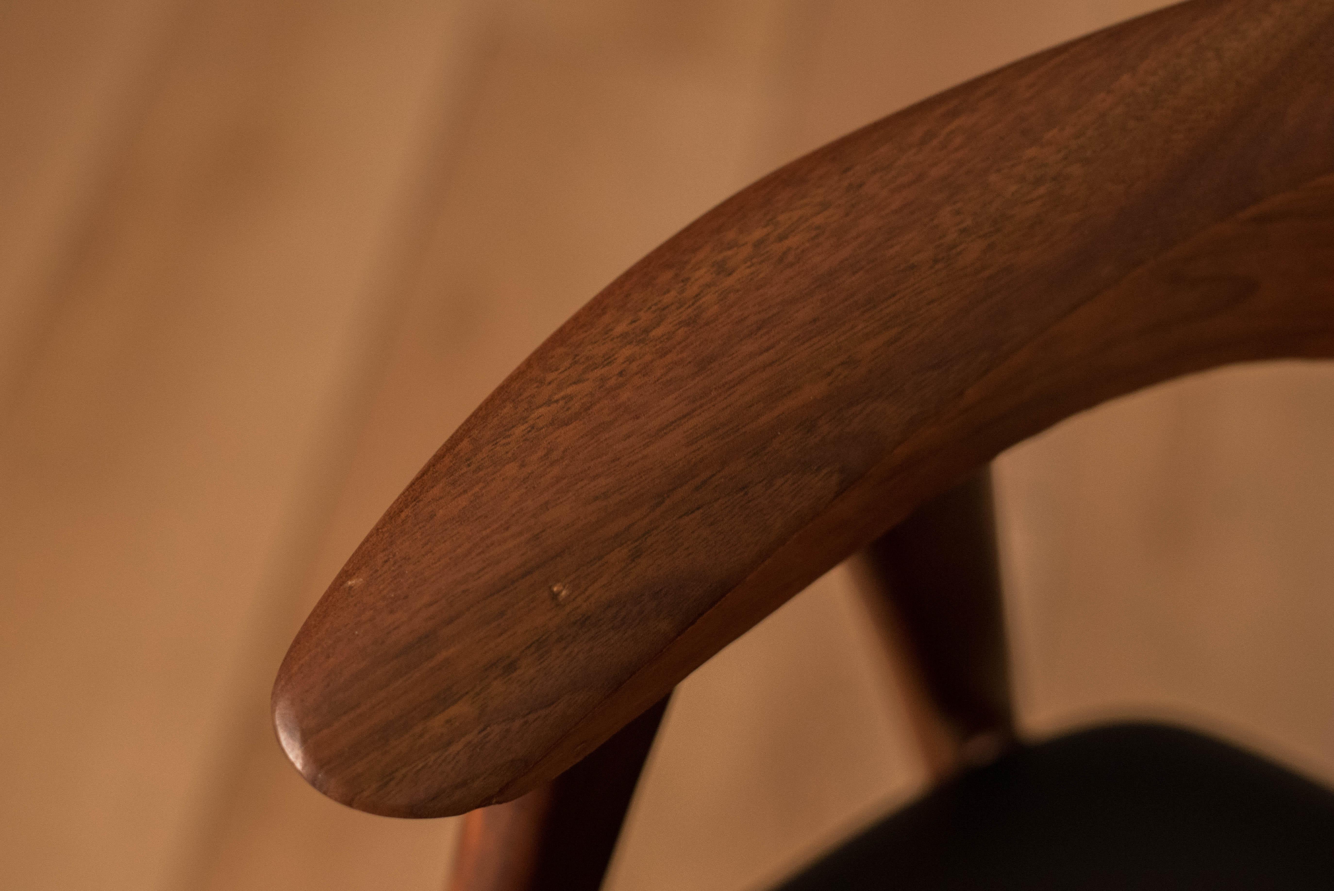 Danish Walnut Compass Dining Chair by Erik Kirkegaard 11