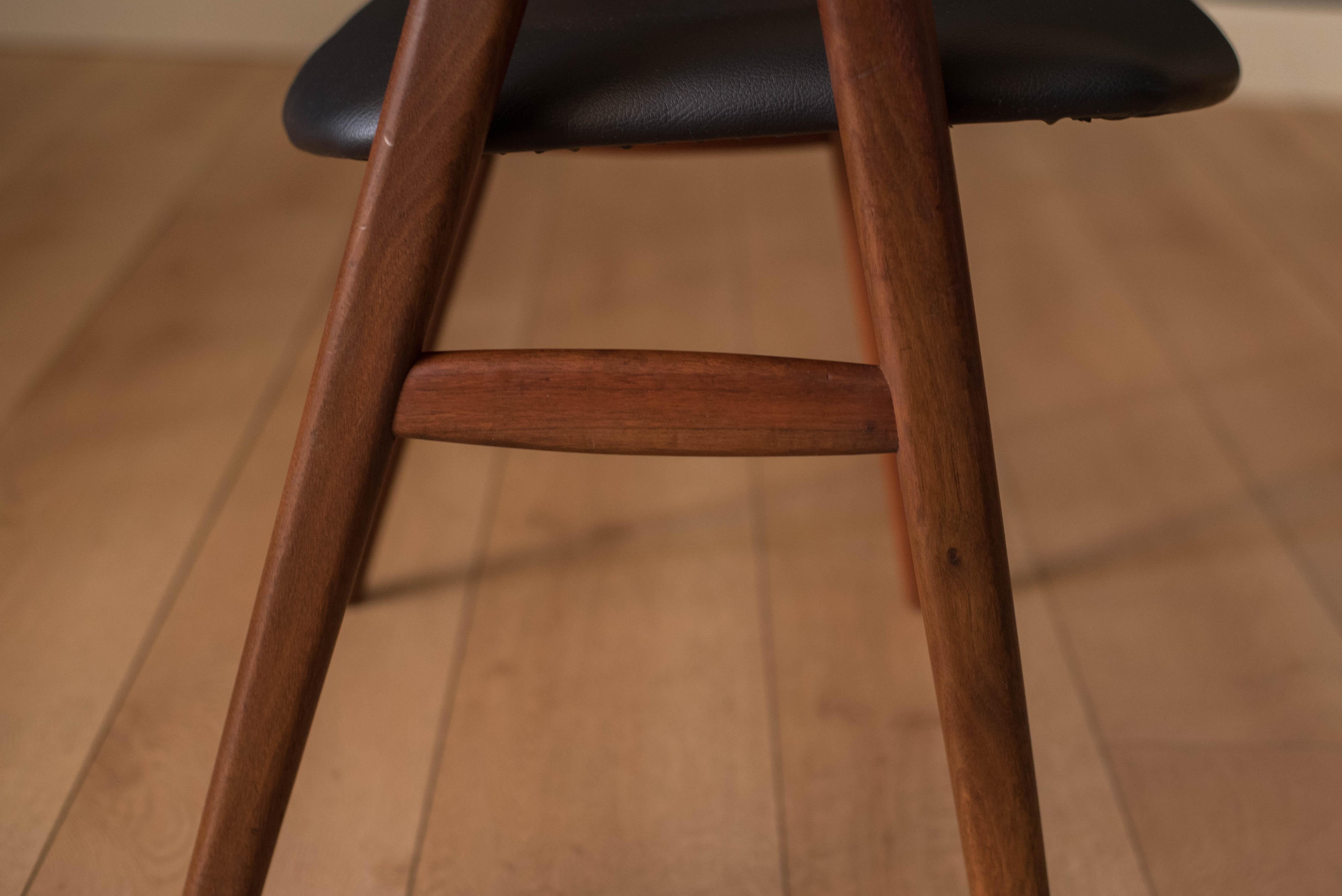Mid-20th Century Danish Walnut Compass Dining Chair by Erik Kirkegaard