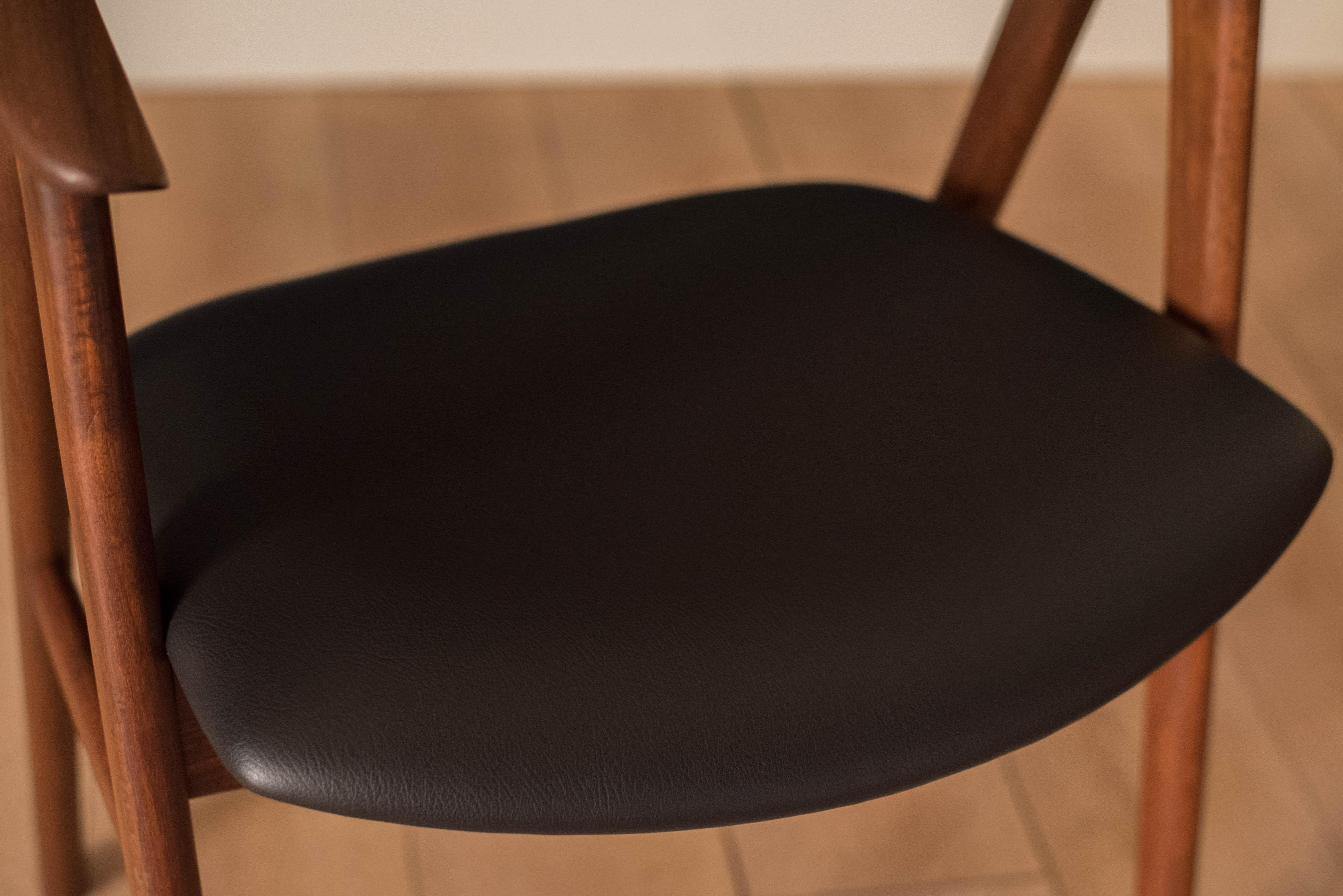 Danish Walnut Compass Dining Chair by Erik Kirkegaard 3
