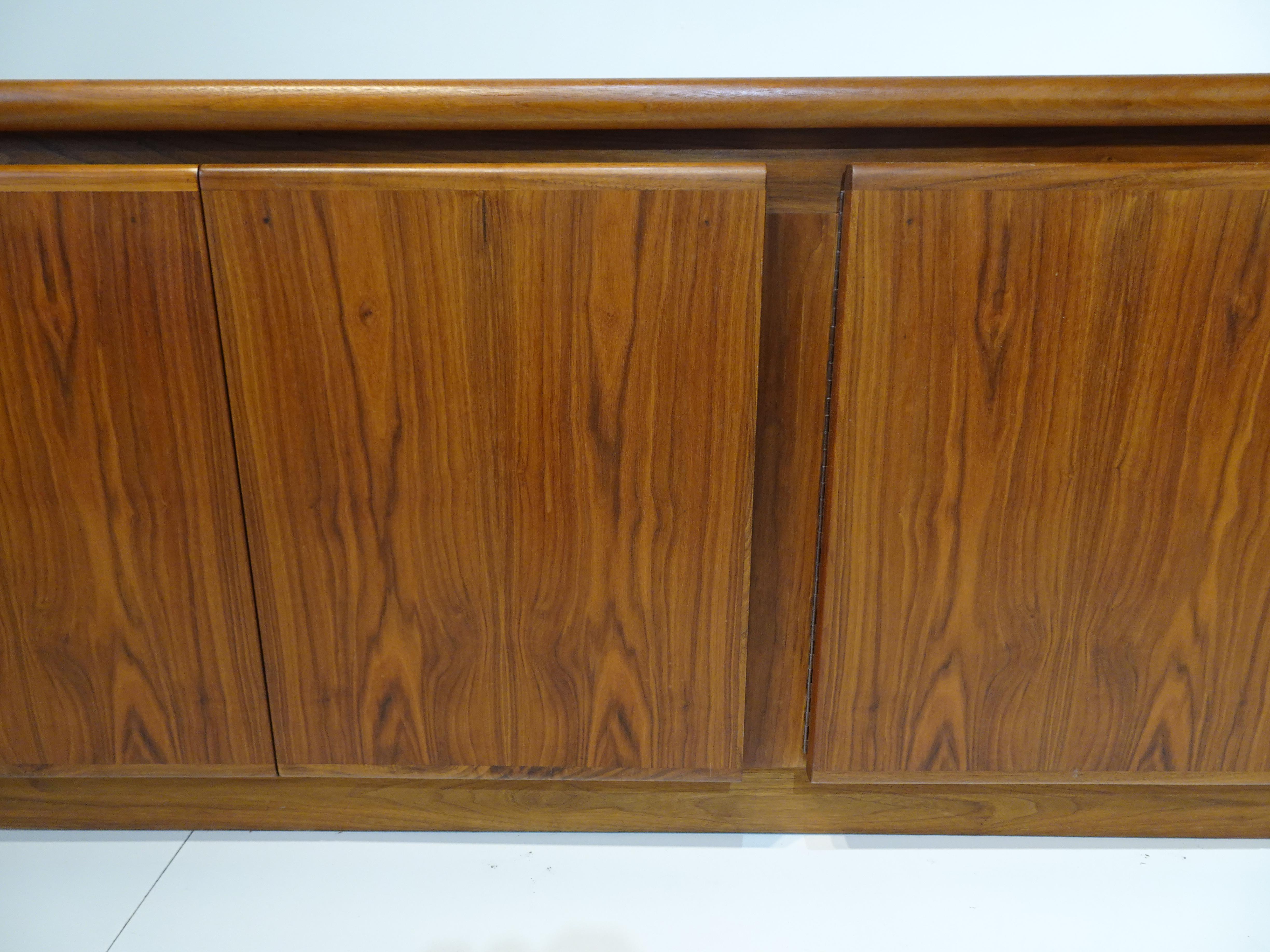 Danish Walnut Credenza / Sideboard in the Style of Poul Hundevad 1