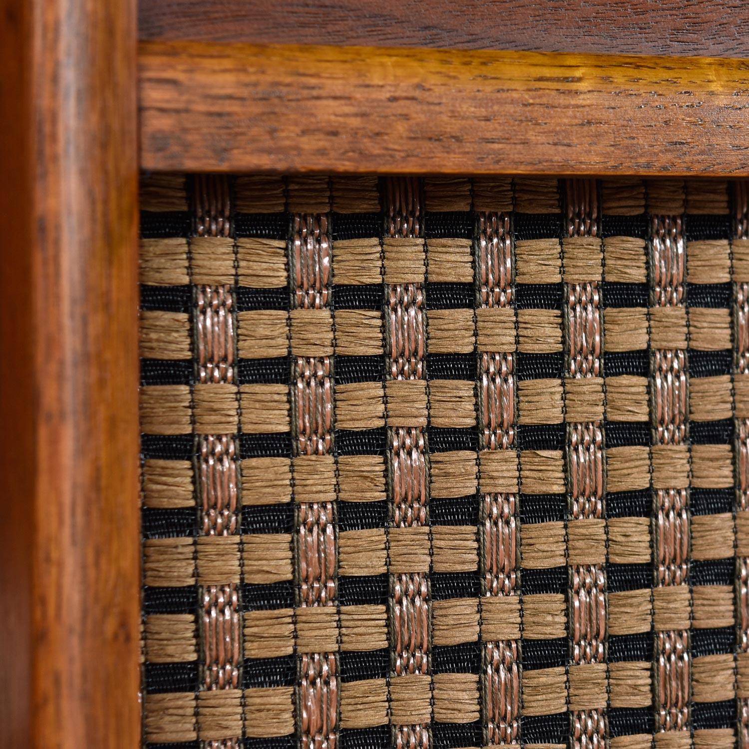 Mid-Century Modern Danish Walnut Credenza Style Console Stereo Cabinet with Original Speakers