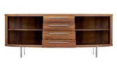 Danish Walnut Oval Tambour Naver Sideboard by Nissen and Gehl MDD