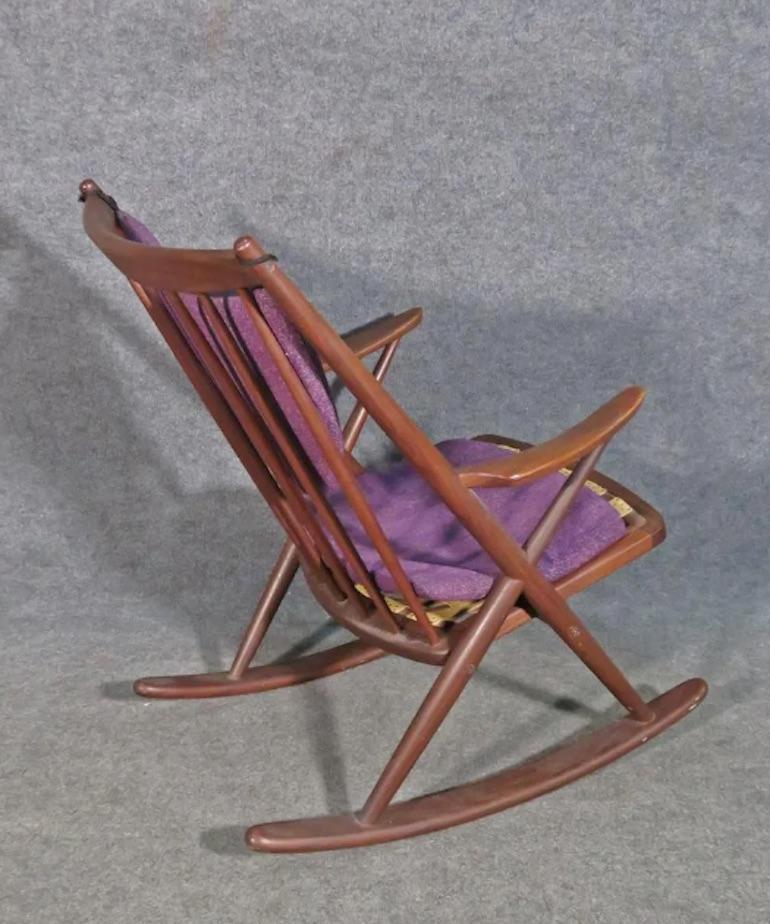20th Century Frank Reenskaug for Bramin Mobler Danish Rocking Chair