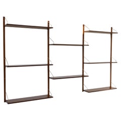 Danish Walnut Shelving System Royal by Poul Cadovius for Cado, 1950s.