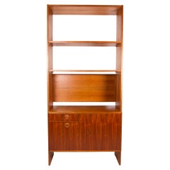 Meuble mural / séparateur de pièce / étagère en noyer danois Stand Alone Wall Unit / Room Divider / Bookshelf